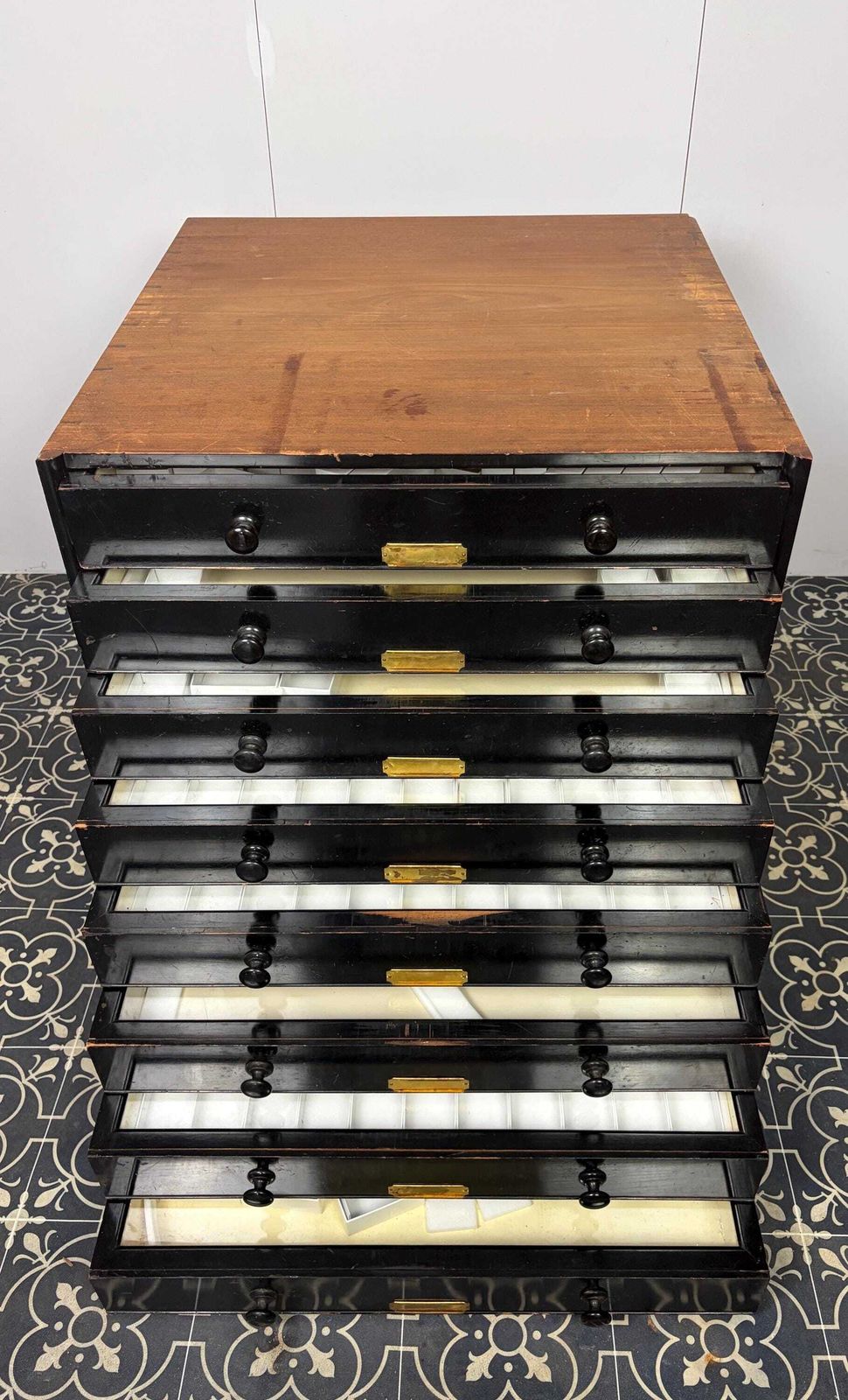 Furniture Antique Victorian Museum Specimen Collector Cabinet photo