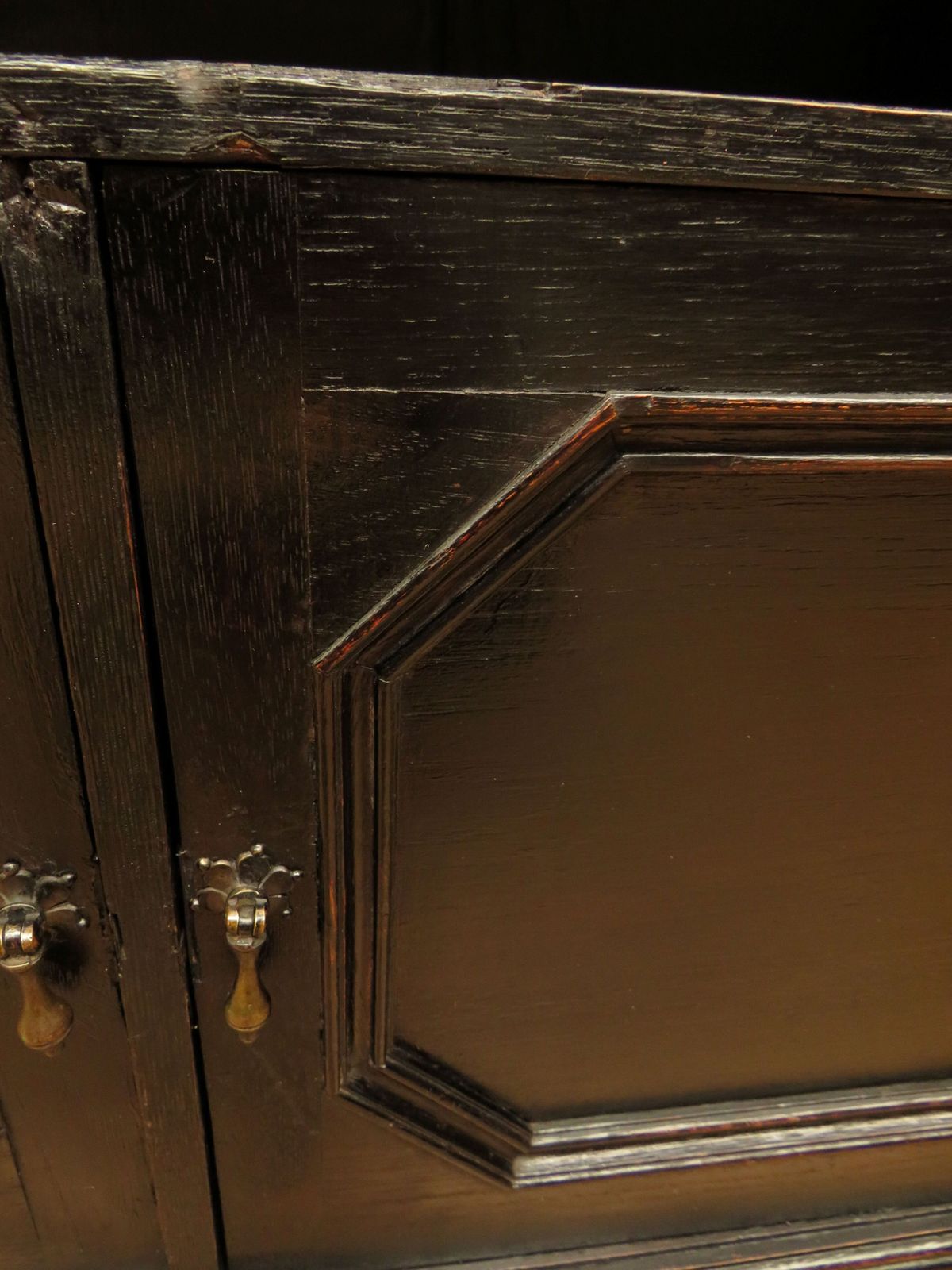 Ebonised Oak Book Shelves, Early 20th Century photo vintage