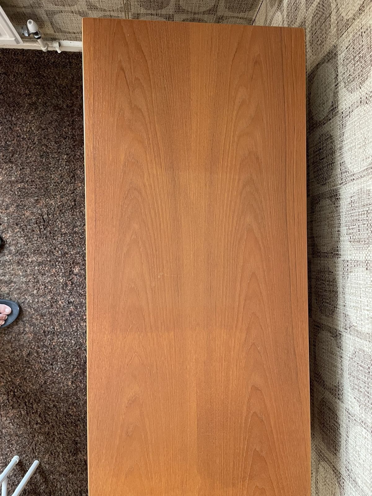 Solid Teak Bookcase With Sliding Glass Doors (Retro Style) photo vinterior