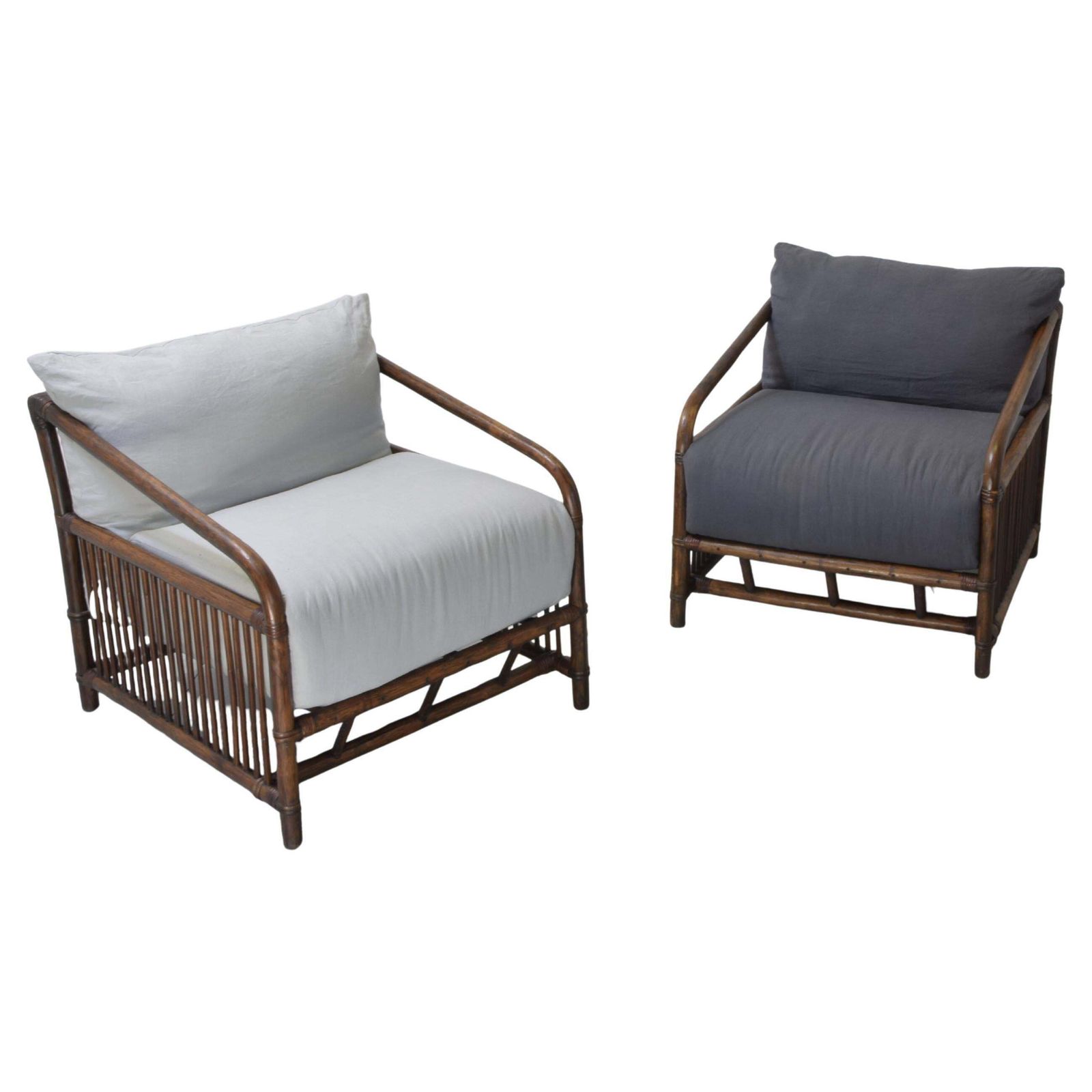Vintage Rattan Armchairs By Vivai Del Sud, Italy, 1964   Mid Century