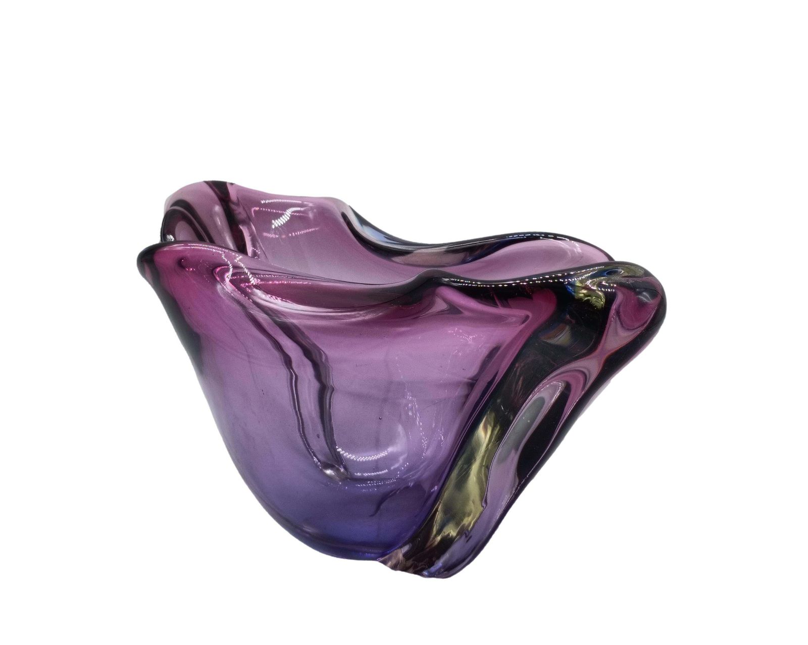 Flavio Poli For Seguso Purple Submerged Murano Glass Centerpiece, 1960s photo 1003.0