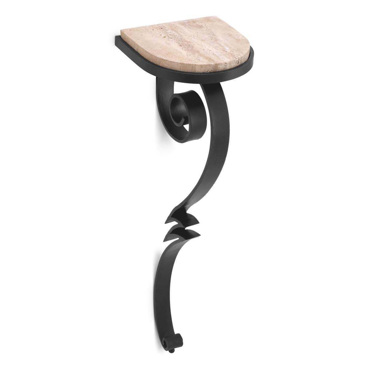 Metal And Travertine Wall Mounted Console Table photo 1474.0