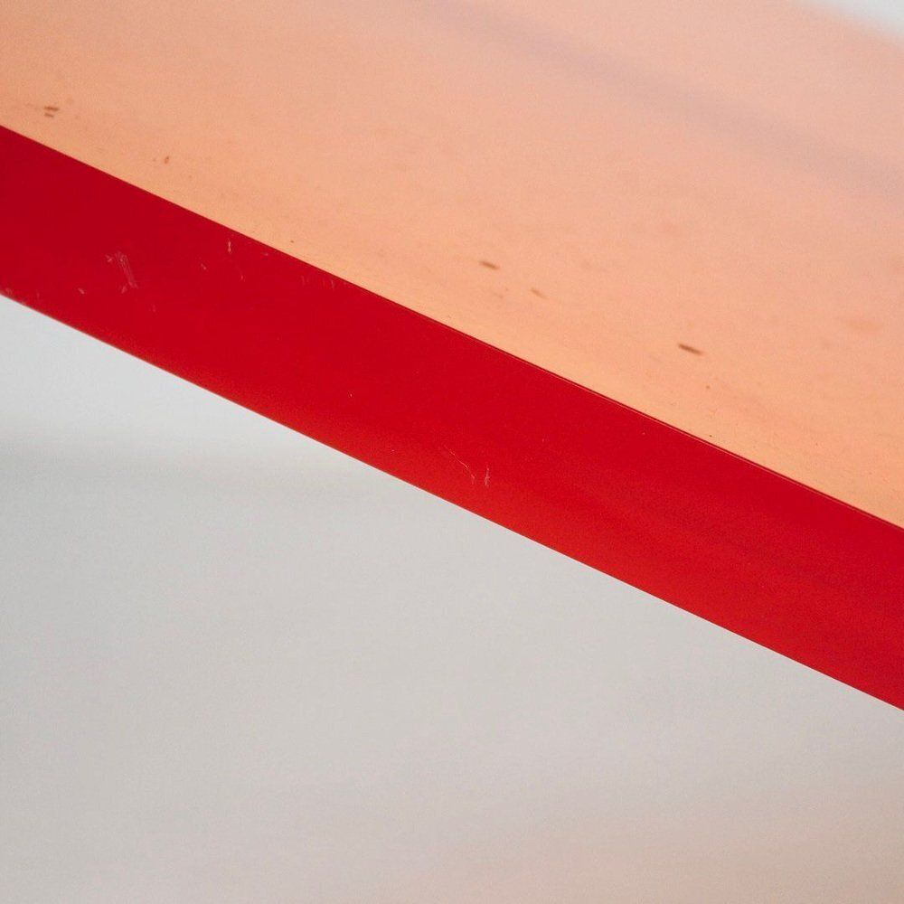 Furniture Postmodern Futurism Out/In Chaise Longue In Amber Colored Acrylic By Jean Marie Massaud For Driade, 2001 photo