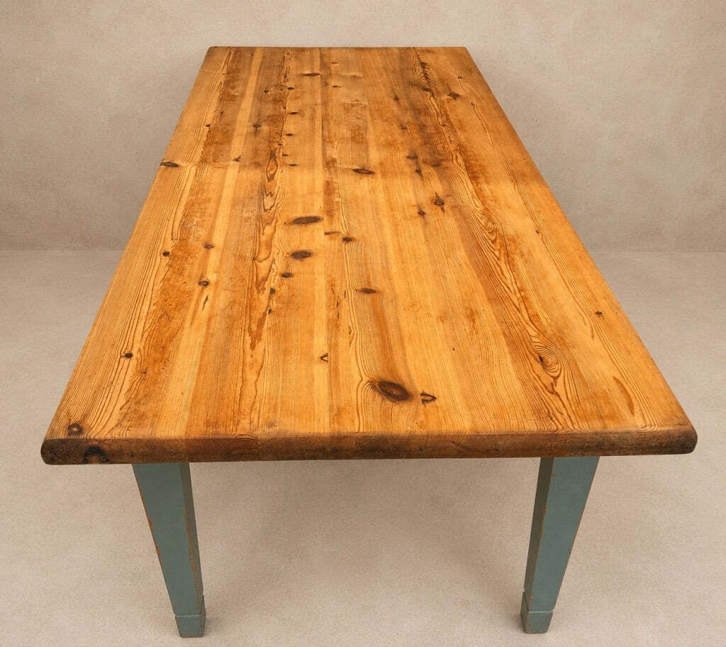 Vintage Painted Pine Farmhouse Table photo for sale