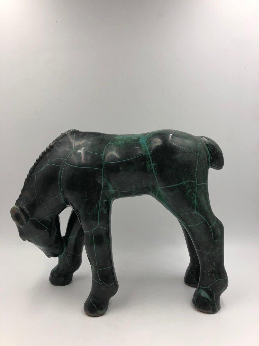 Art Deco Ceramic Horse By Paul Dresler For The Grootenburg Pottery, 1930s photo vinterior