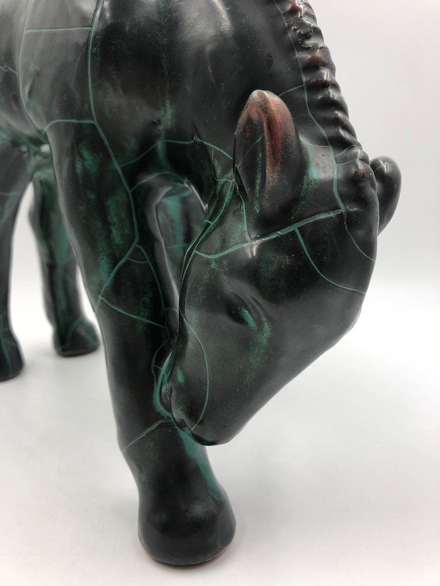 Art Art Deco Ceramic Horse By Paul Dresler For The Grootenburg Pottery, 1930s photo