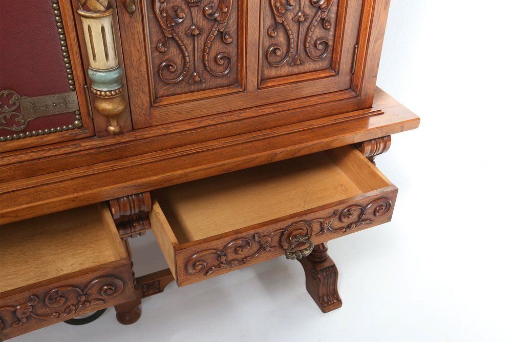 photo for sale 20th Century Baroque Carved Sideboard, Spain, 1950