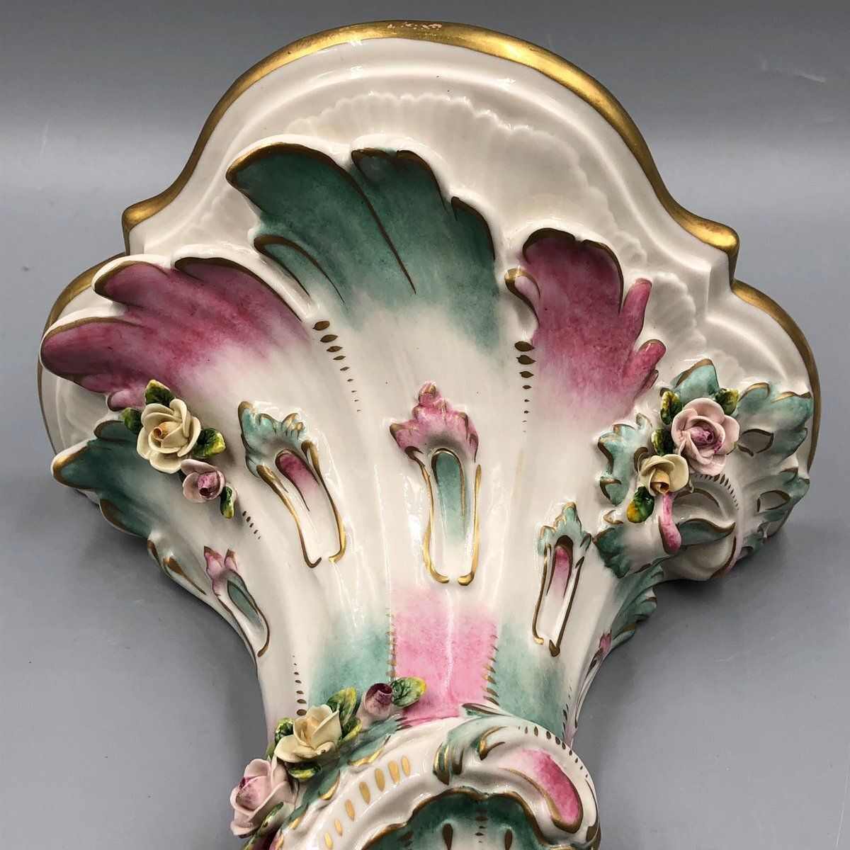 Hand Painted Porcelain Wall Brackets In Rococo Style By Kämmer, Dresden, Set Of 3 photo buy