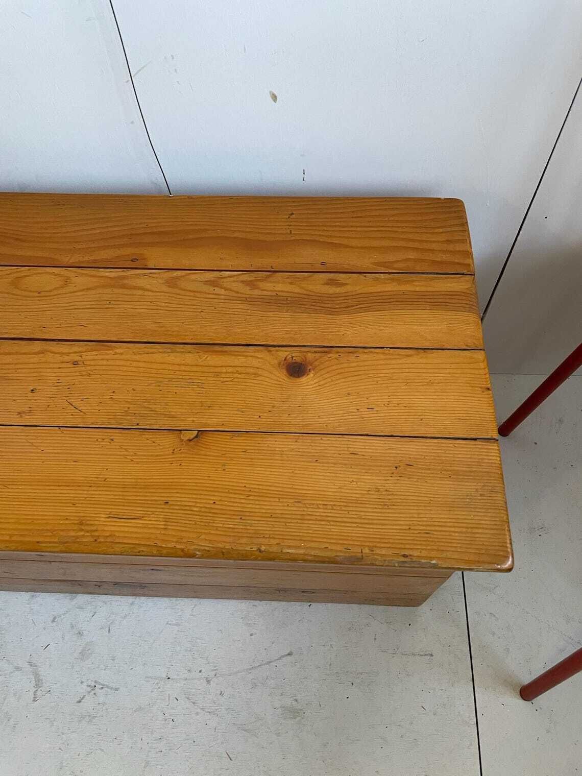 Large 1980s Era Pine Blanket Box Chest Or Ottoman photo for sale