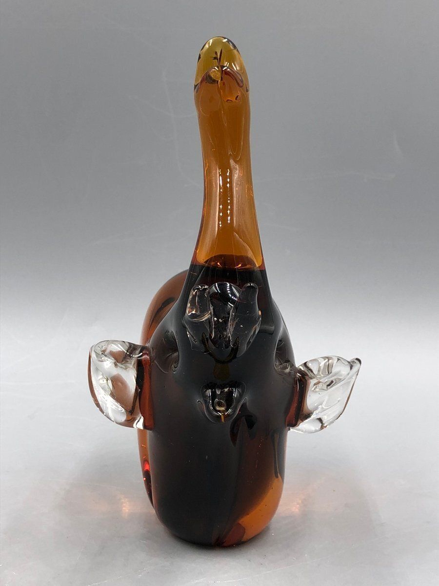 Mid Century Elephant Figurine Made Of Murano Glass, 1950s photo Art