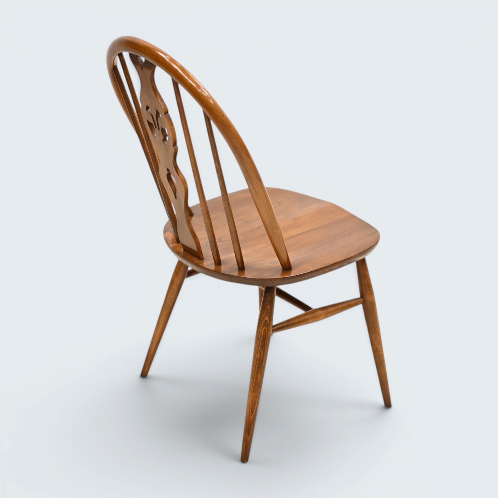 photo for sale 4 Ercol Fleur De Lys Bow Back Kitchen/Dining Chairs Model 878 Free Uk Delivery