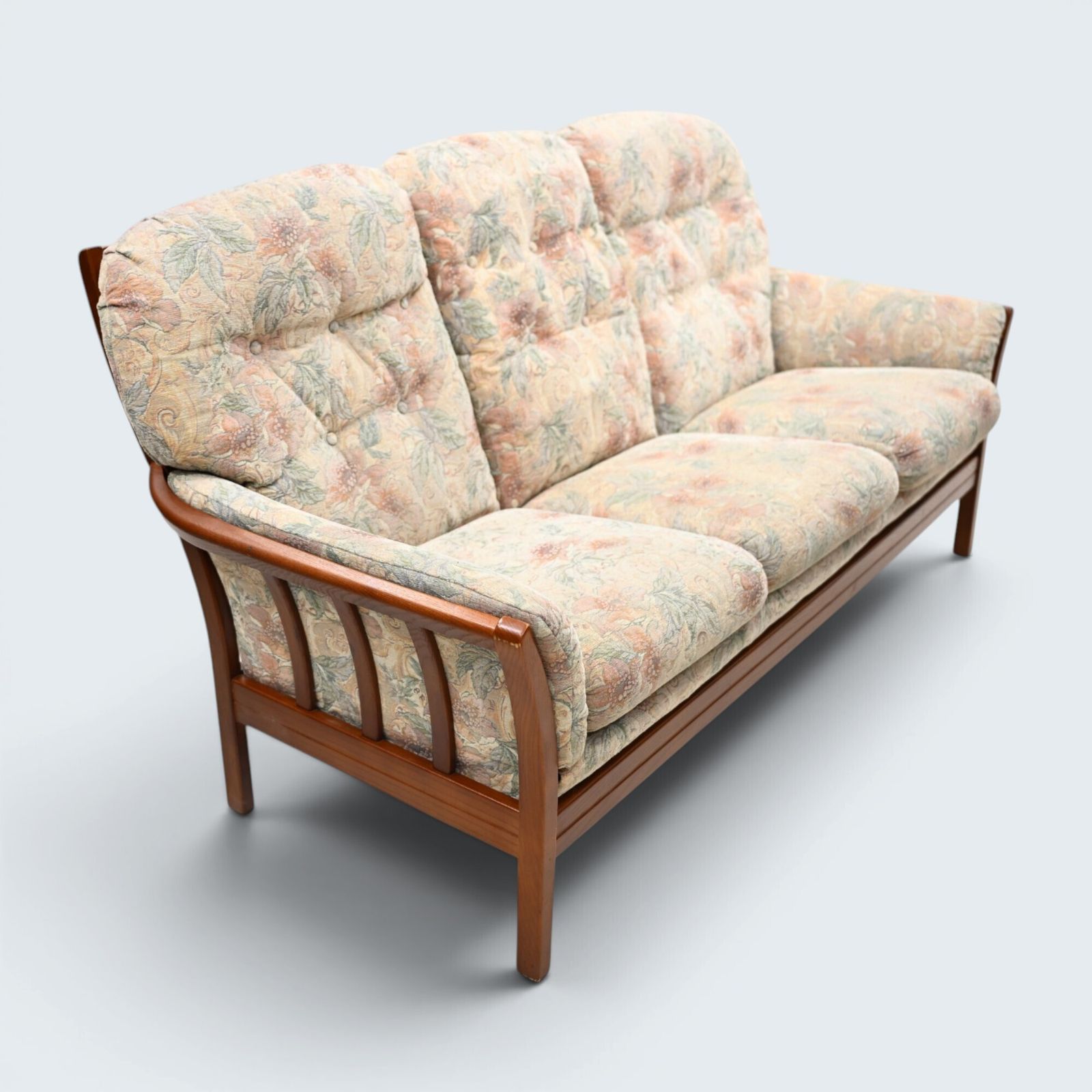 Ercol Style 3str Sofa Settee Removable Covers Vgc Vintage Free Uk Delivery* photo vinterior