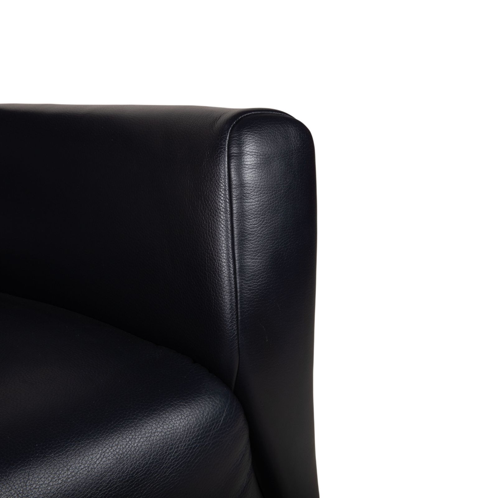 Ensemble fauteuil en cuir Rolf Benz 322 bleu foncé photo vinterior