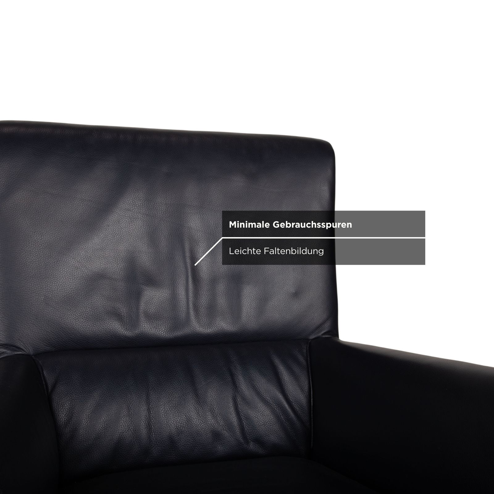 photo furniture Ensemble fauteuil en cuir Rolf Benz 322 bleu foncé
