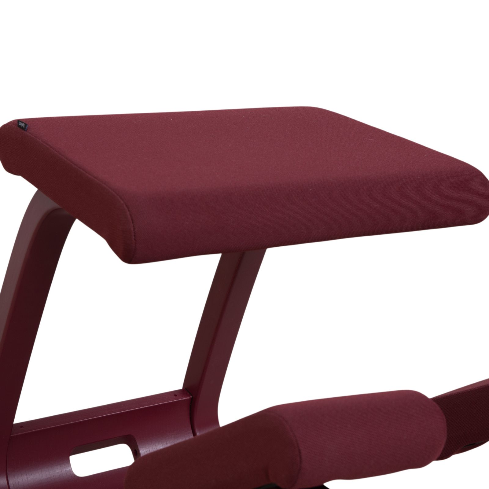 Varier Variable Monochrome Kneeling Wooden Stool Fabric Violet Plum photo 334.0