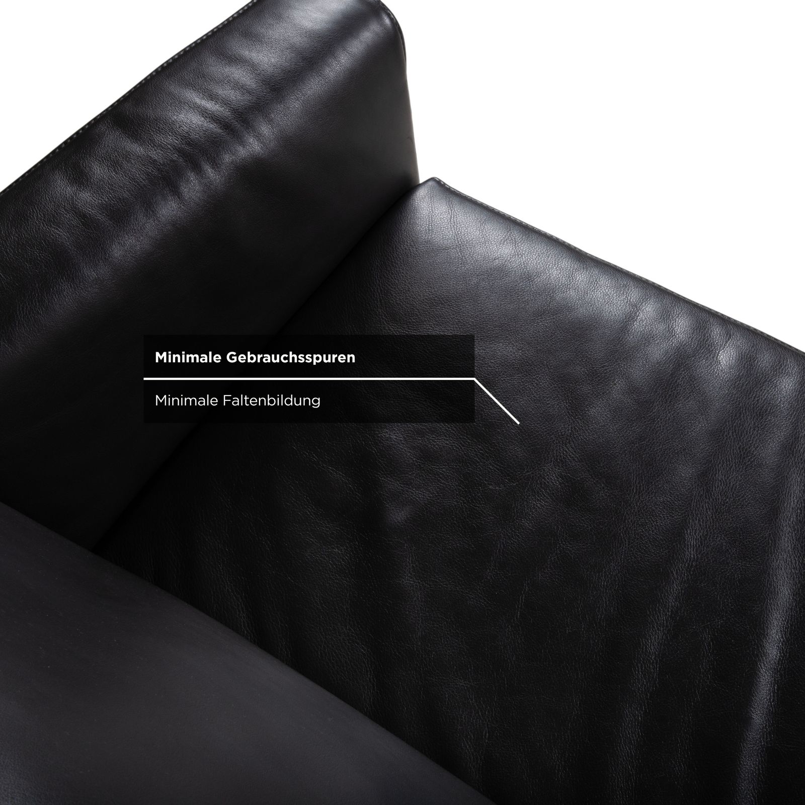 photo furniture Jori Glove Jr 8900 Leren Tweezitsbank Zwart Handmatige Functie
