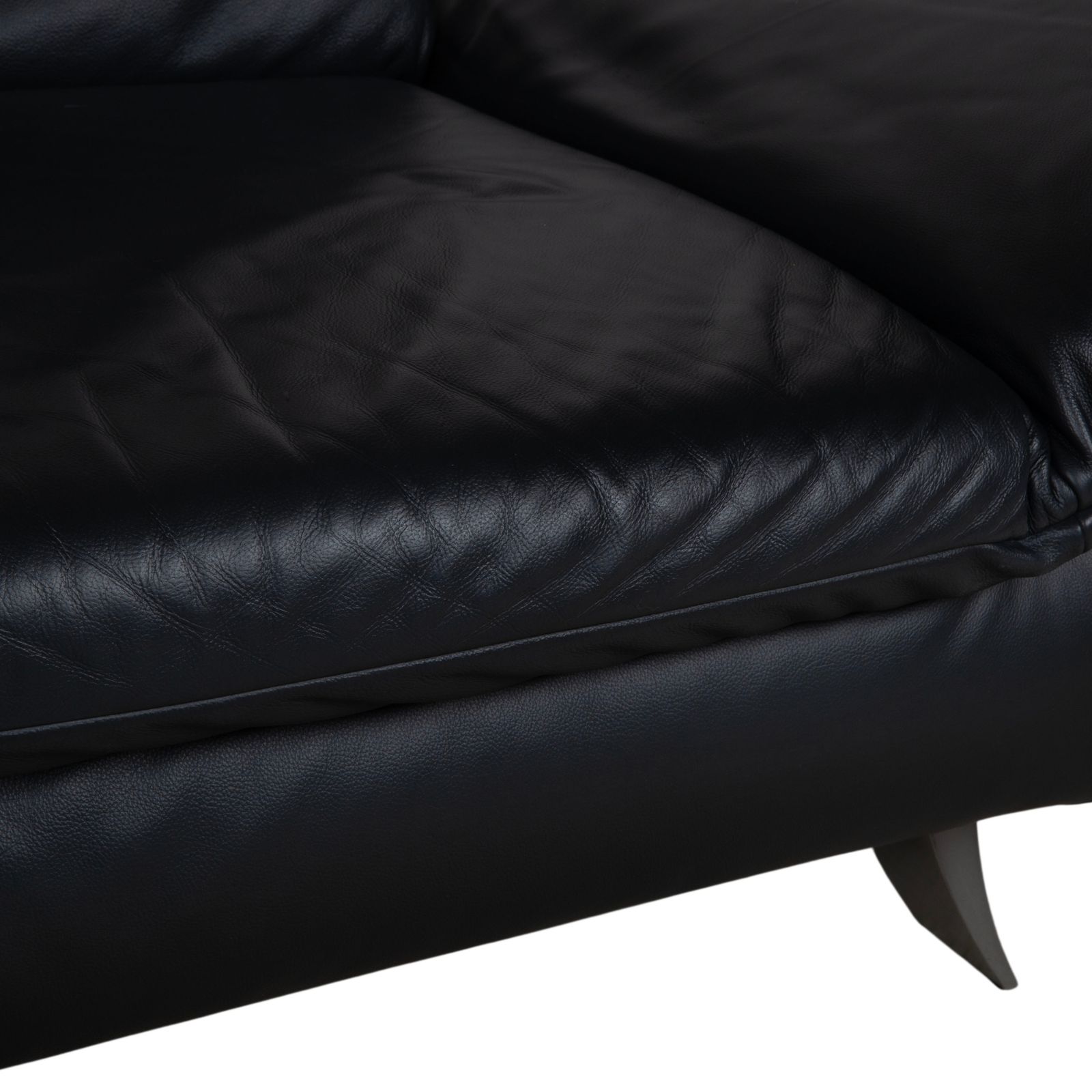 Koinor Rossini Leather Two Seater Black Sofa photo buy