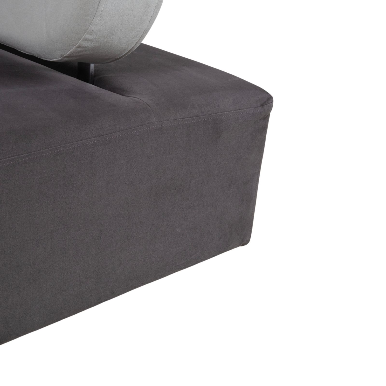 Brühl Mosspink Two Seater Fabric Leather Grey Anthracite Violet Multicolored Sofa Manual Function photo vinterior