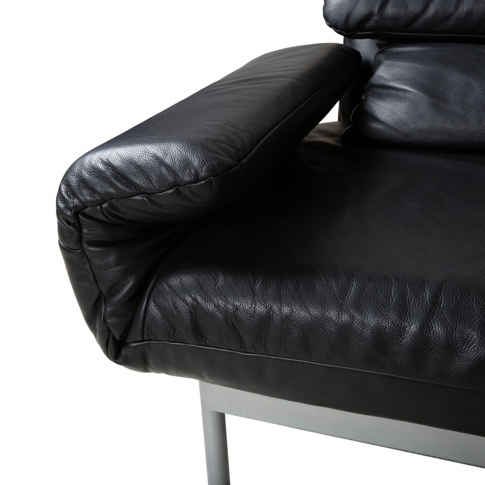 photo furniture Canapé d'angle Rolf Benz Plura en cuir noir, fonction manuelle