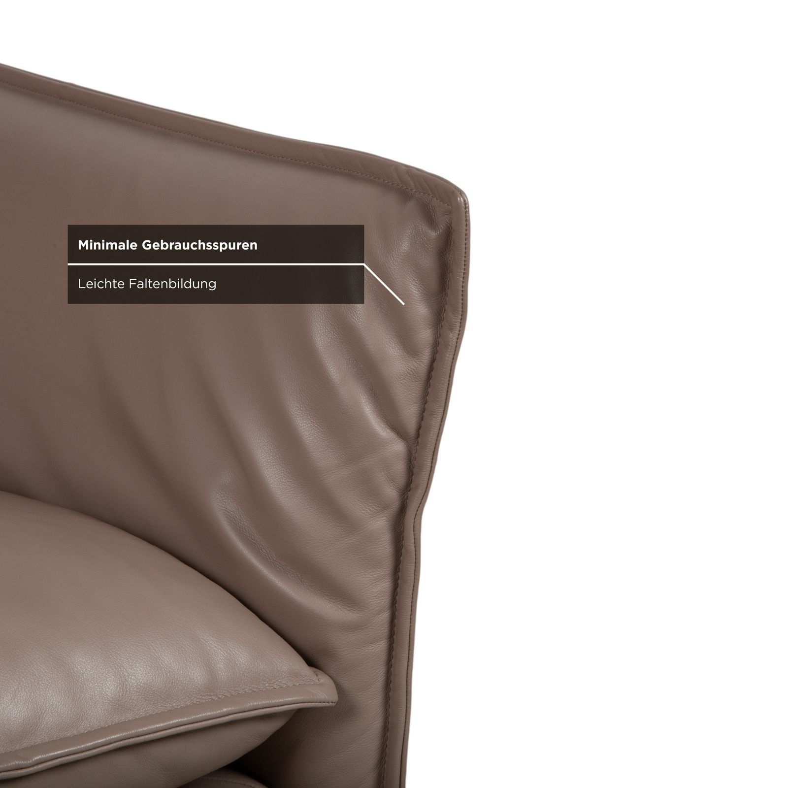 Erpo Porto Leren Tweezitter Bruin-Taupe Sofa met Manuele Functie photo vintage