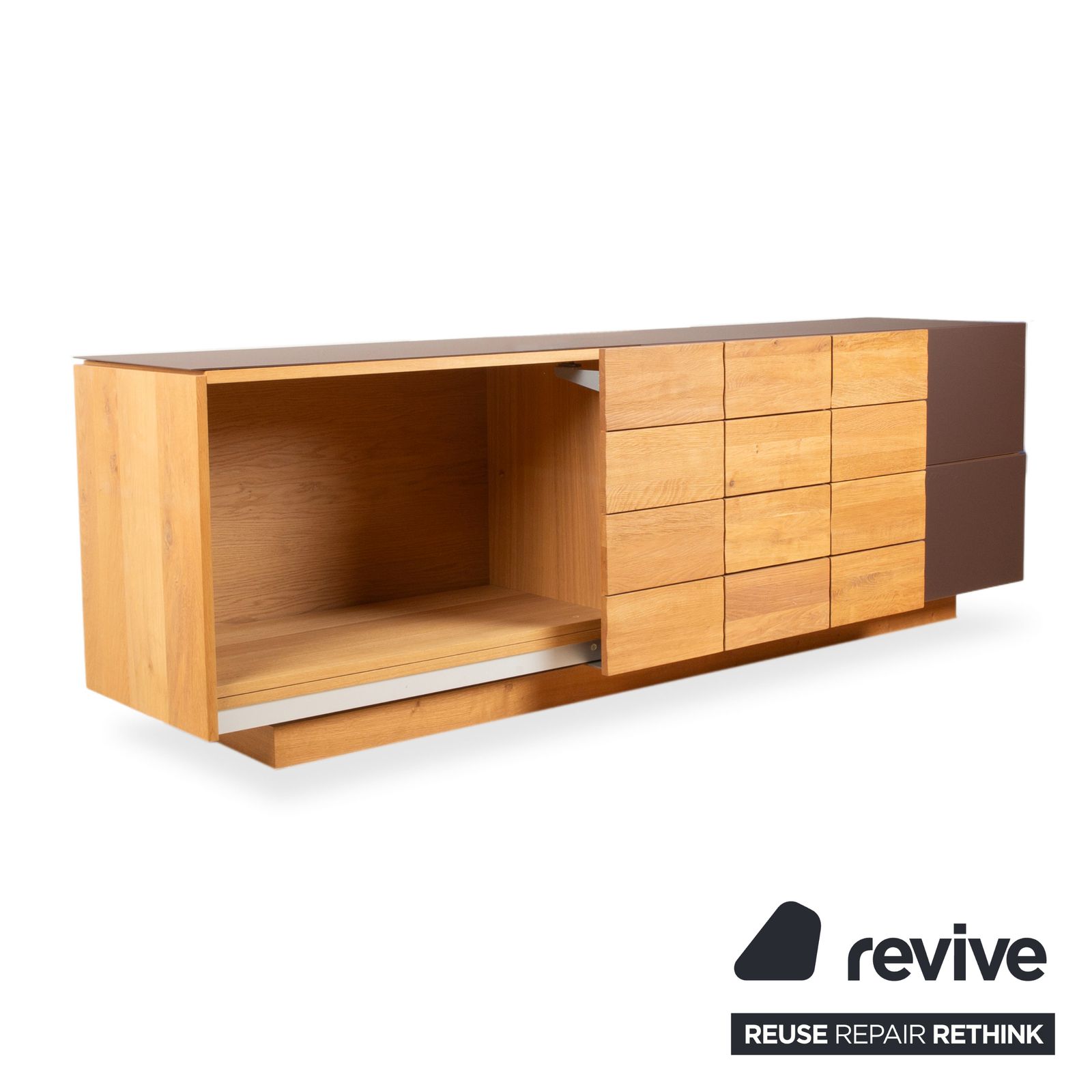 Voglauer V Montana Houten Dressoir Bruin Glas Lade photo Meubels