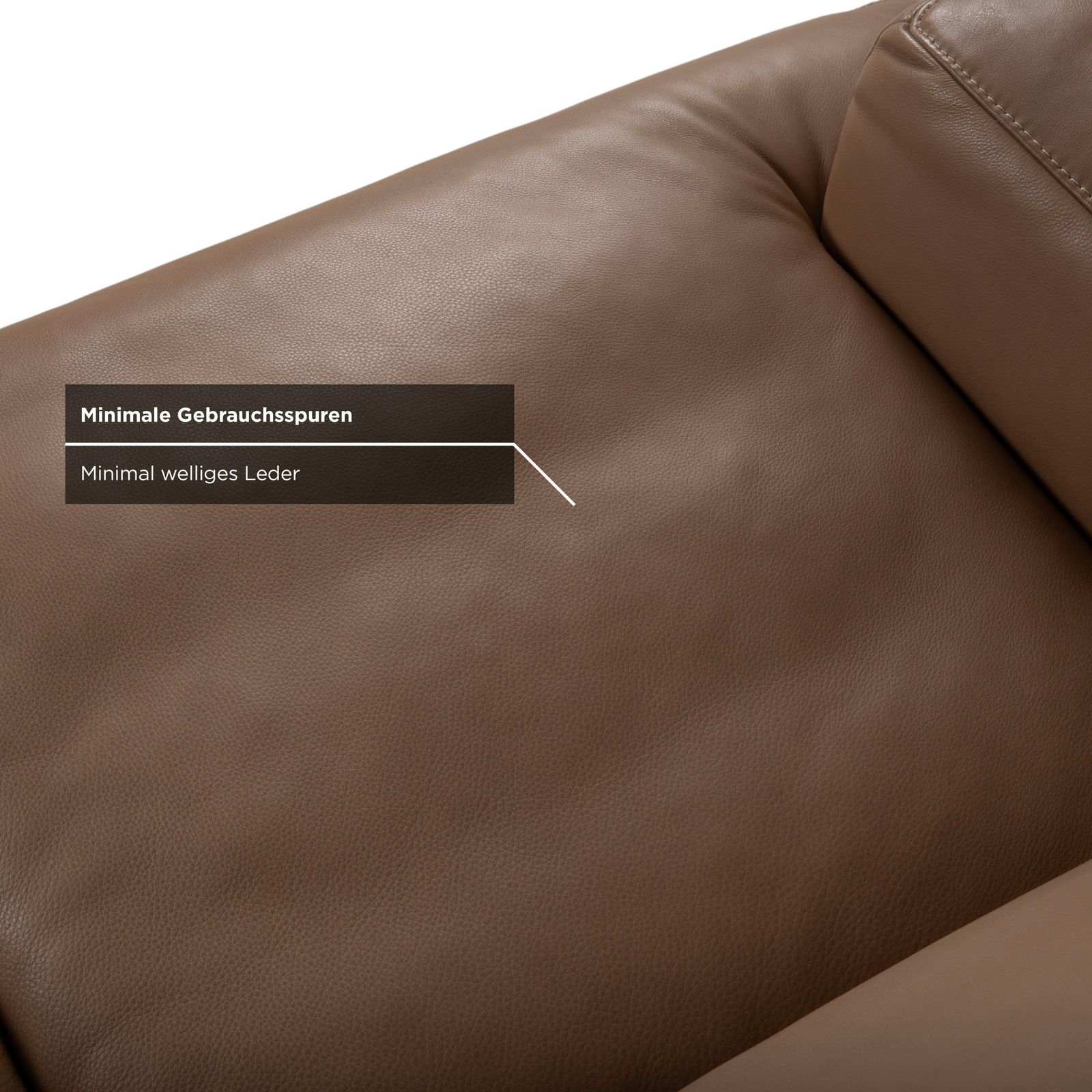 Canapé 2 places Willi Schillig Black Label Toscaa en cuir, beige brun moka photo 2123.0
