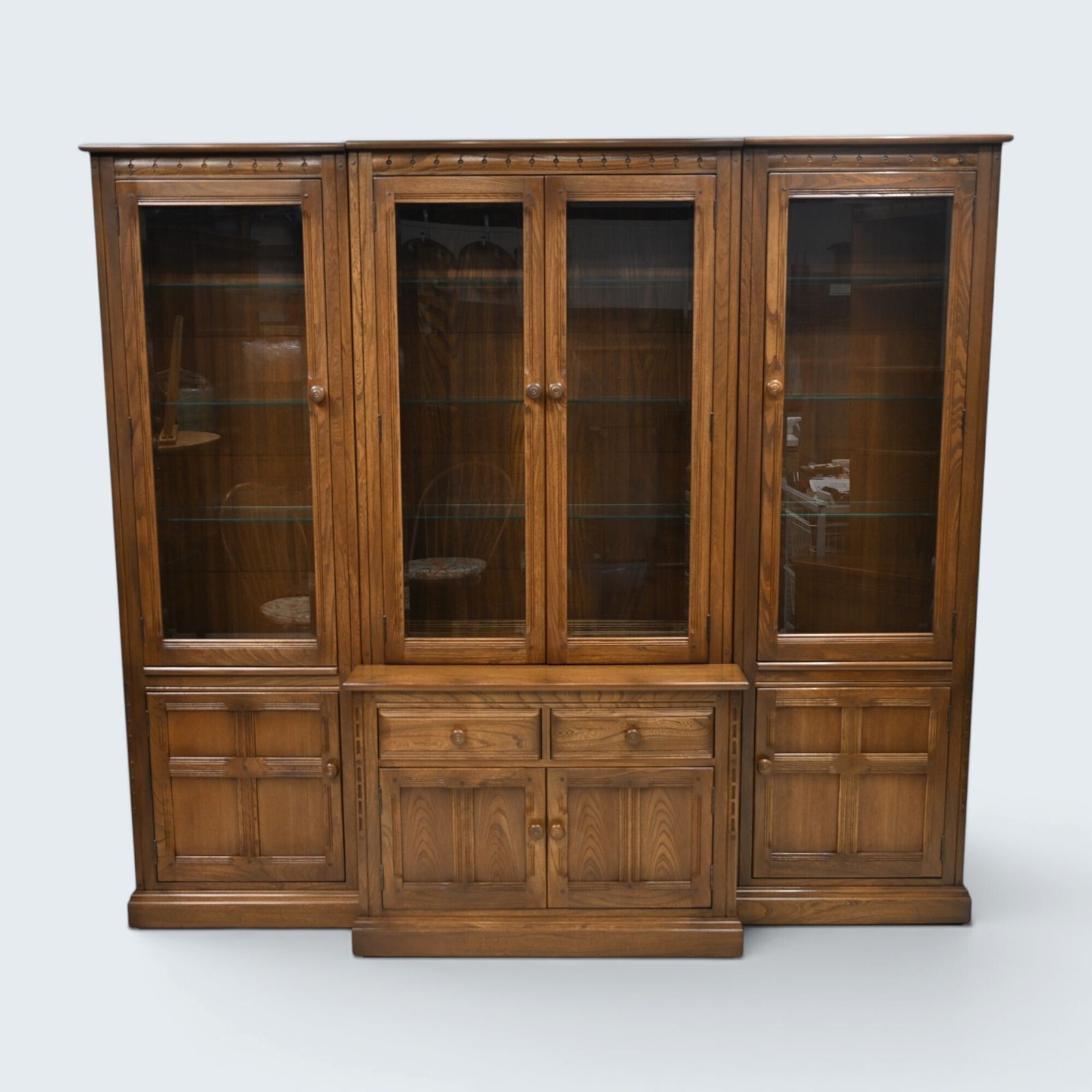 Ercol Mural Bookcase Display Wall Unit Golden Dawn Free Uk Delivery* photo furniture