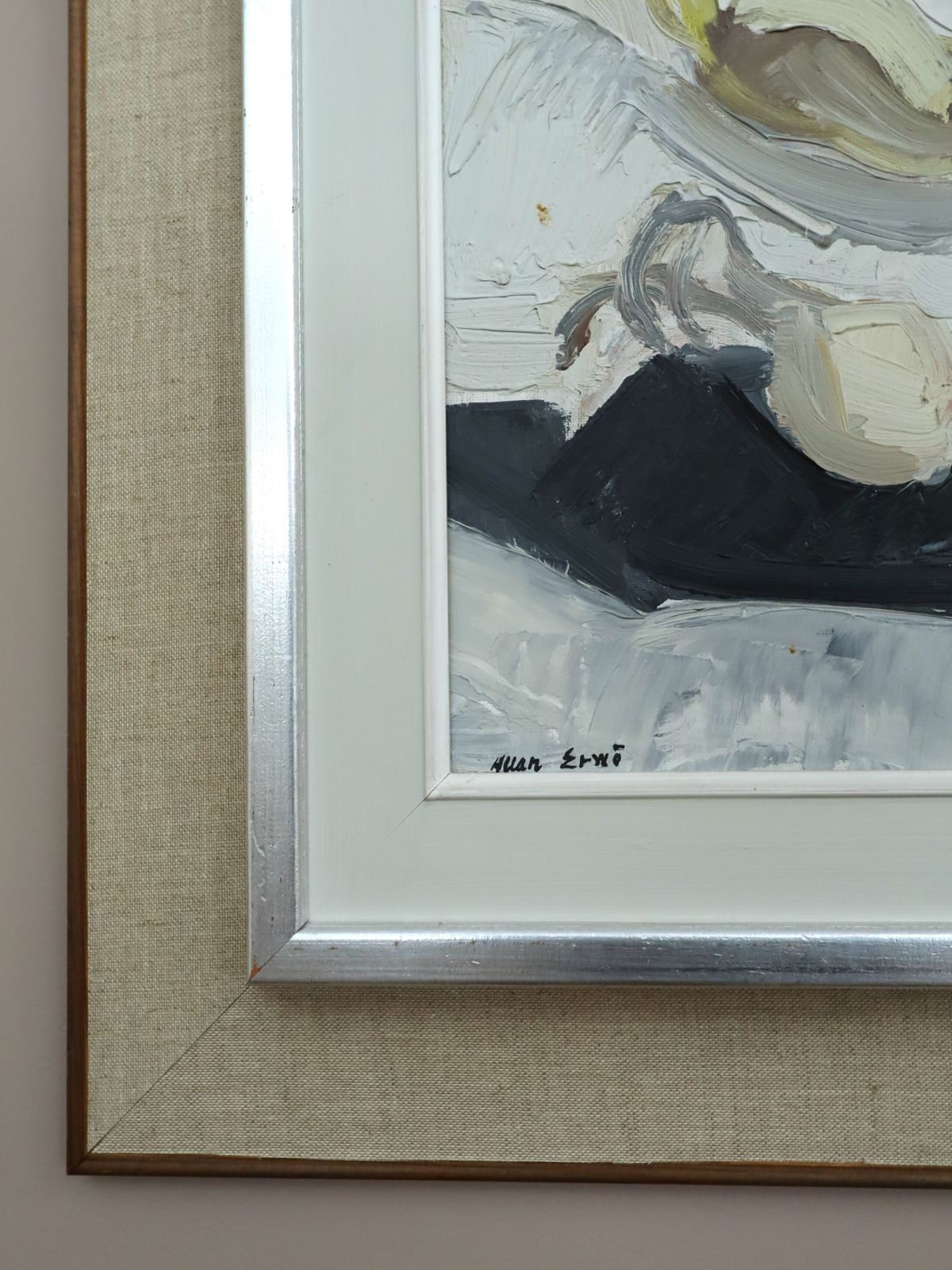 Tabletop Forms  Oil Painting, Mid 20th Century photo vinterior