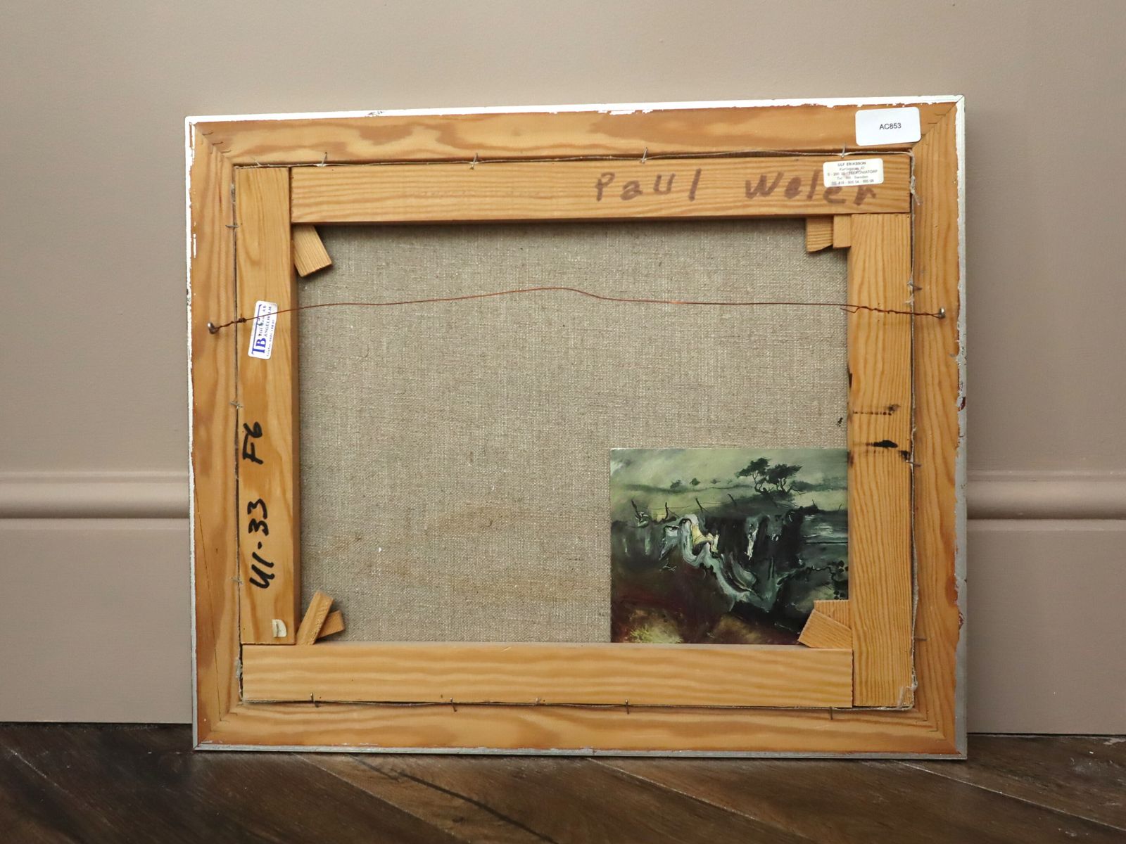 Art Winter Reeds  Oil Painting, Mid 20th Century photo