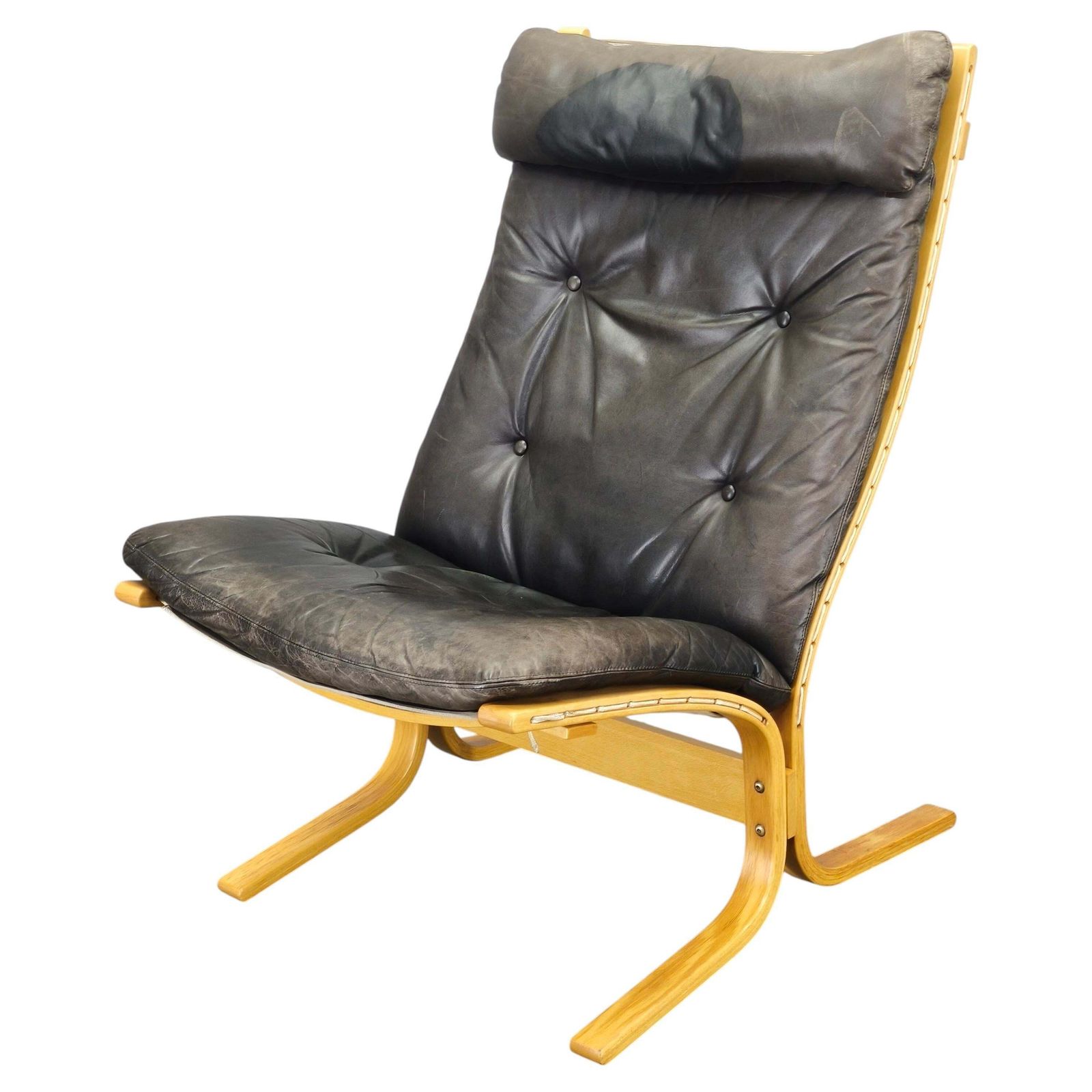Ingmar Relling Siesta Lounge Chair in leer, Noorwegen, jaren 1970