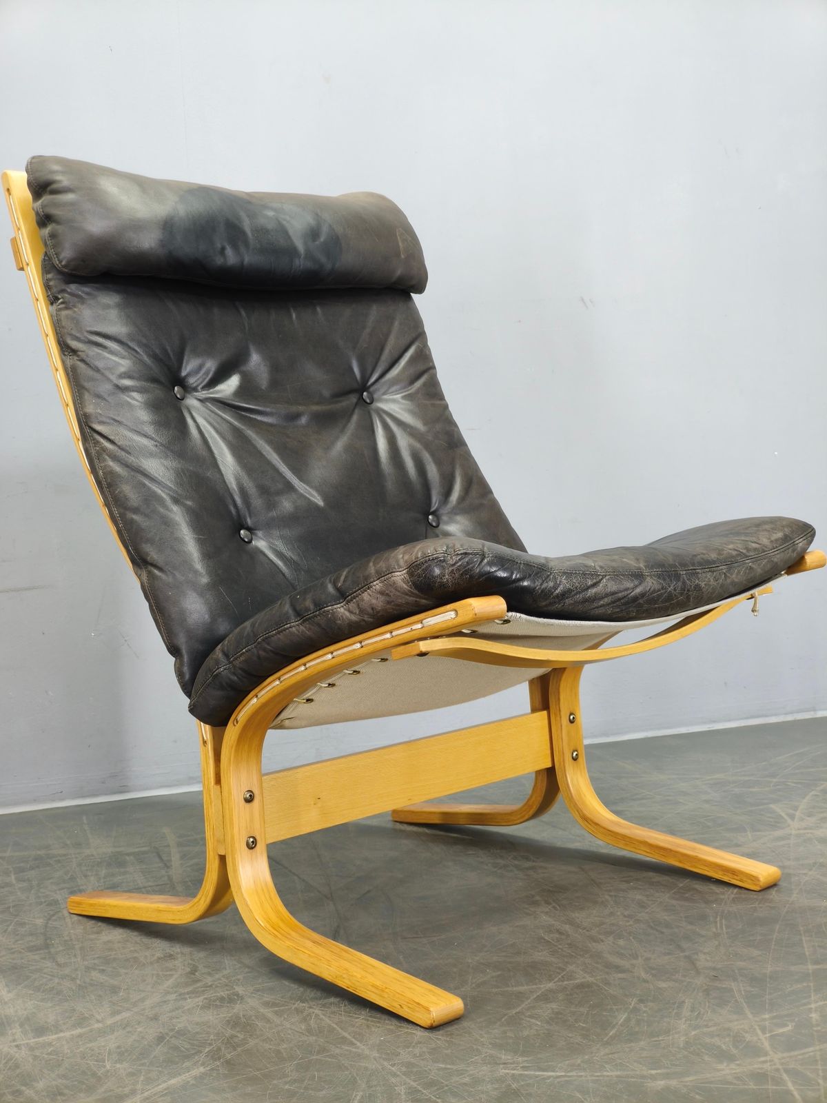 Ingmar Relling Siesta Lounge Chair in leer, Noorwegen, jaren 1970 photo vinterior