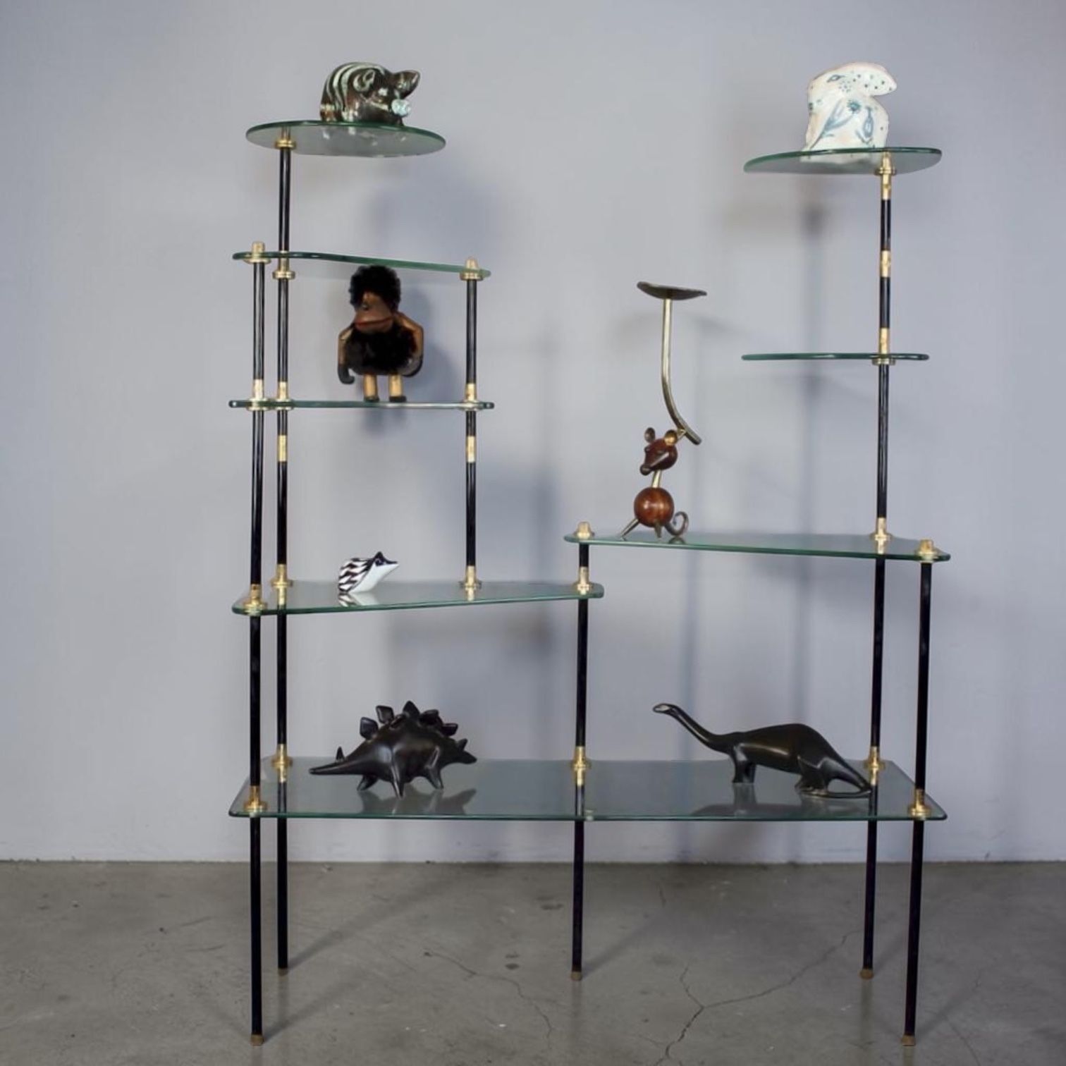 French 1950's Shop Window Shelving Unit photo vintage