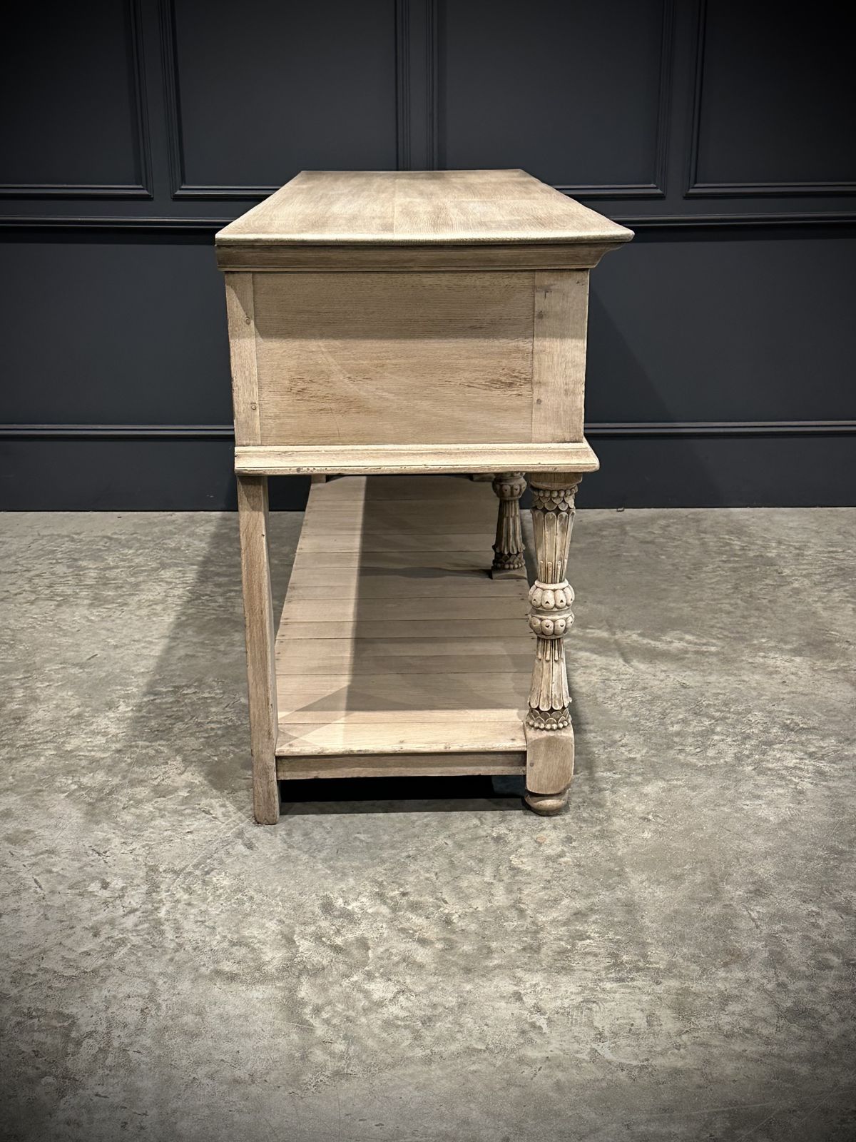 photo buy Carved Bleached Oak Potboard Dresser