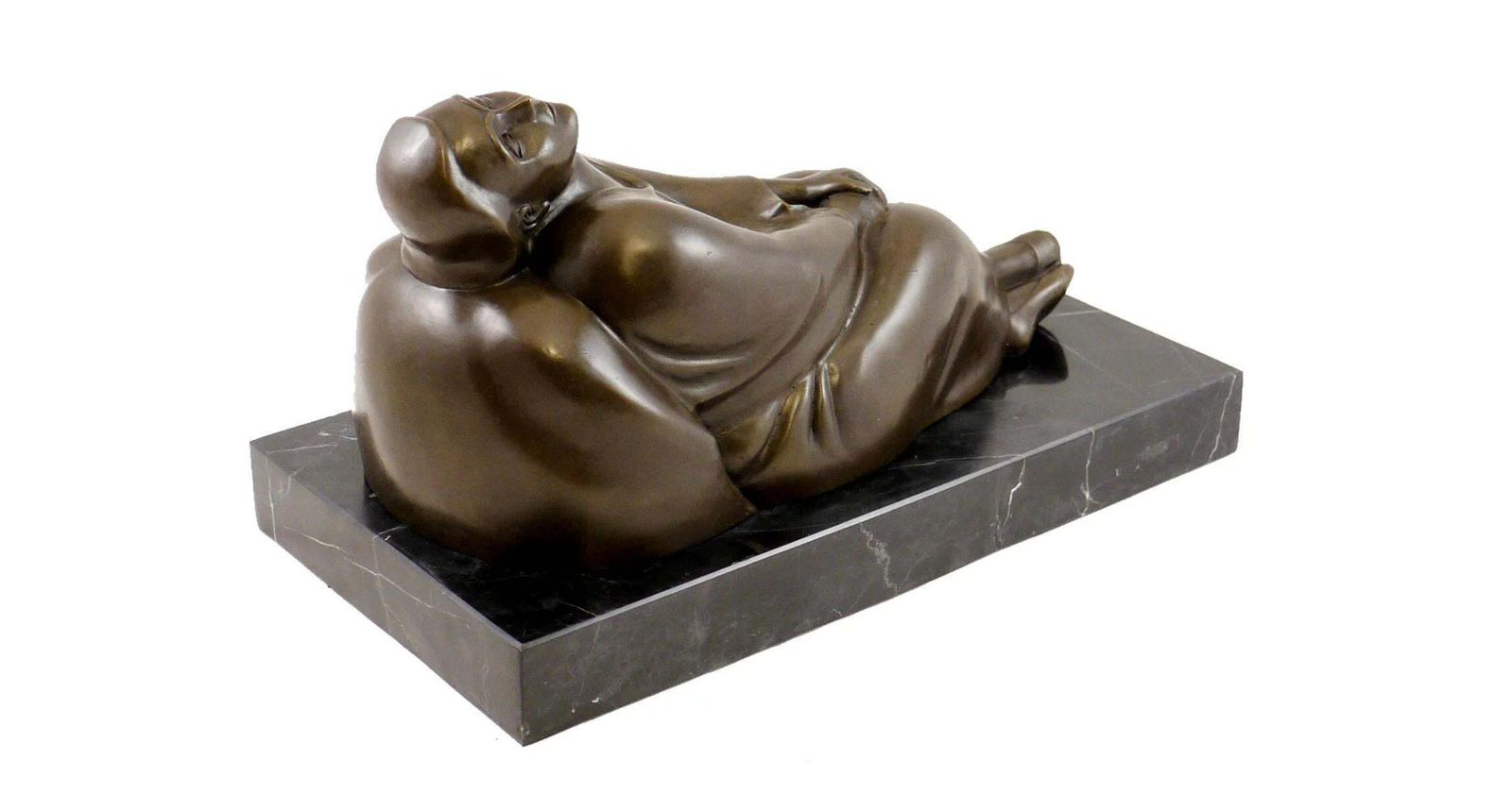 Sculpture Dreaming Woman In Bronze, Expressionist Style, 20th Century photo 2621.0