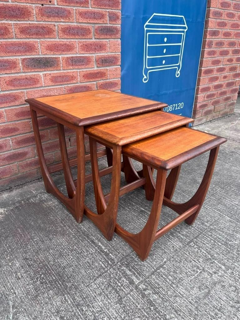 G Plan Vintage Teak Astro Nest Of Tables Mid Century 1960s Danish Design photo furniture