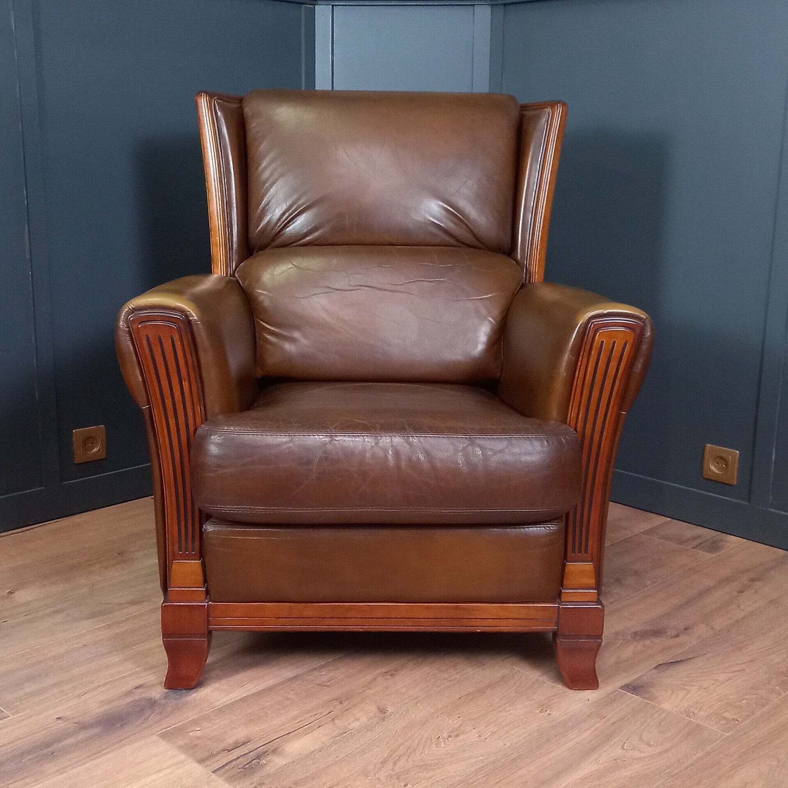 Sheep Leather Art Deco Club Armchair