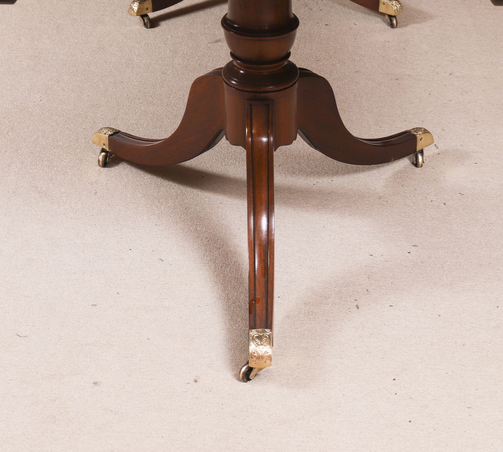 13500.0 13ft Regency Triple Pillar Dining Table Circa 1900 & 14  Swag Backchairs photo