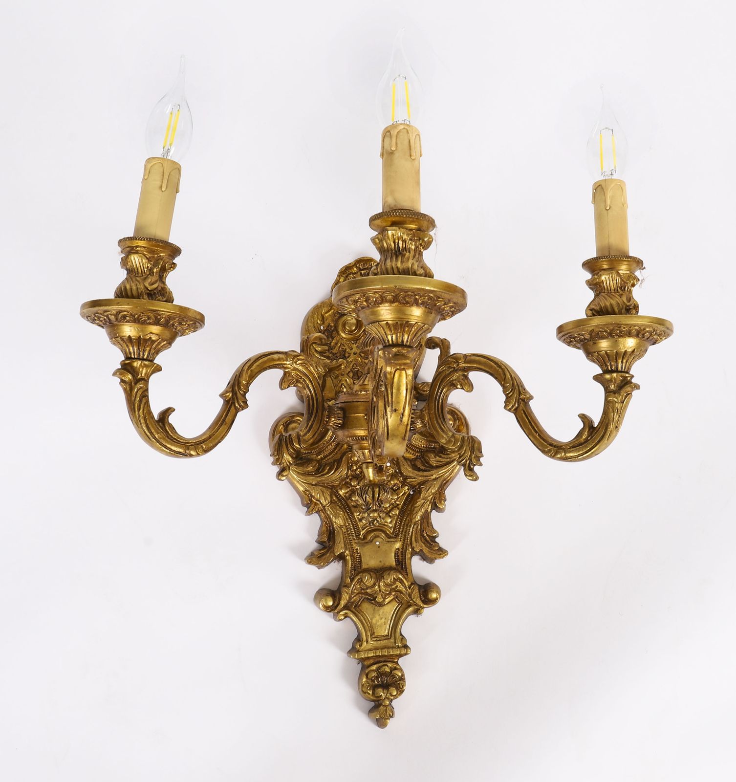 Antique Set Of 8  French Gilt Bronze Ormolu Wall Lights Appliques Circa 1900 photo Lighting