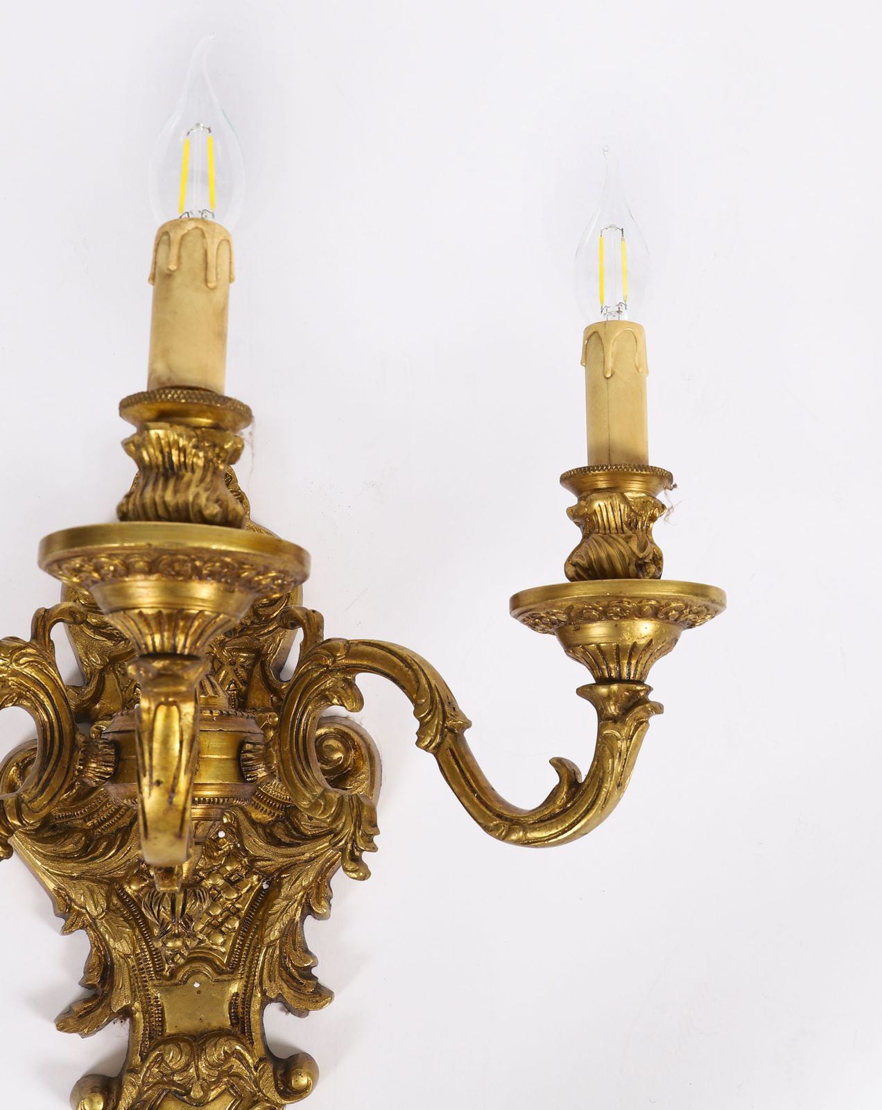 Antique Set Of 8  French Gilt Bronze Ormolu Wall Lights Appliques Circa 1900 photo buy