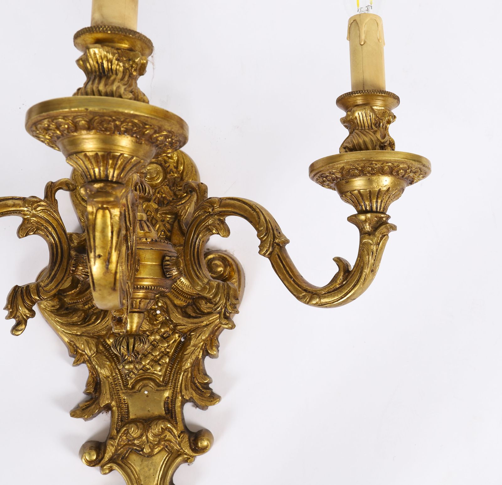 5250.0 Antique Set Of 8  French Gilt Bronze Ormolu Wall Lights Appliques Circa 1900 photo