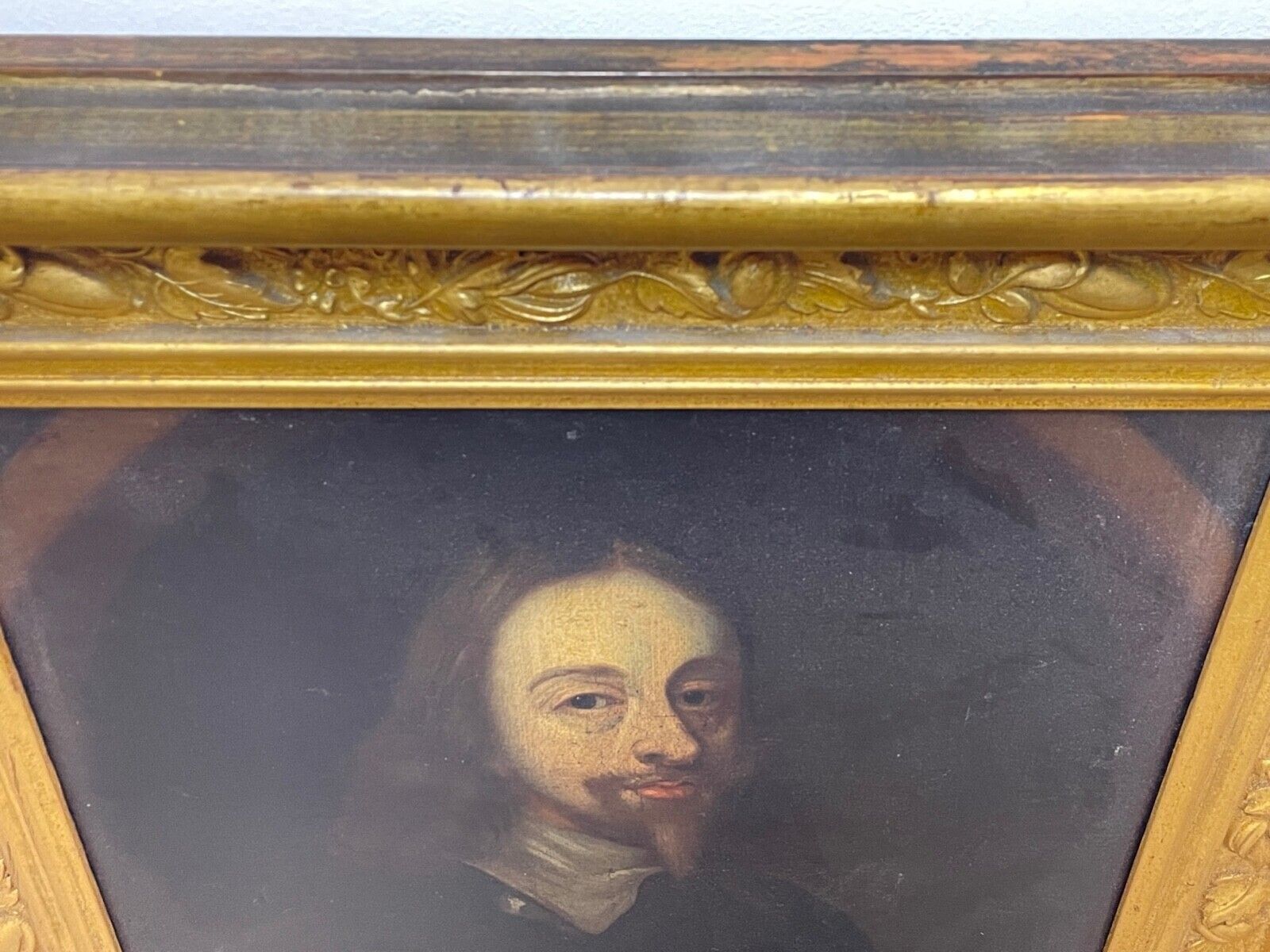 17th Century Oil Painting Royal King Charles I In Armour Circle Henry Stone photo vinterior