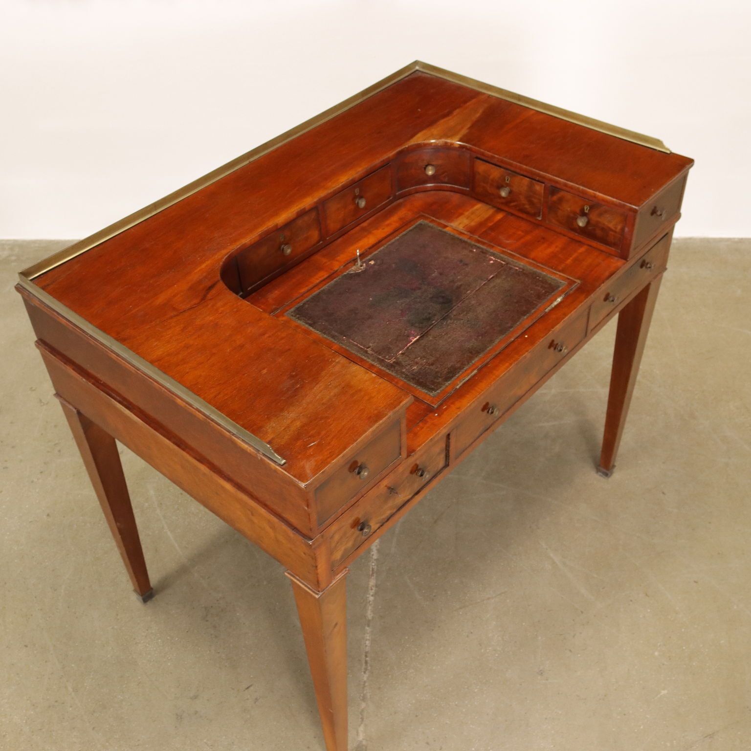 Furniture Ancient Writing Desk Carlton House George III '800 Mahogany Brass photo
