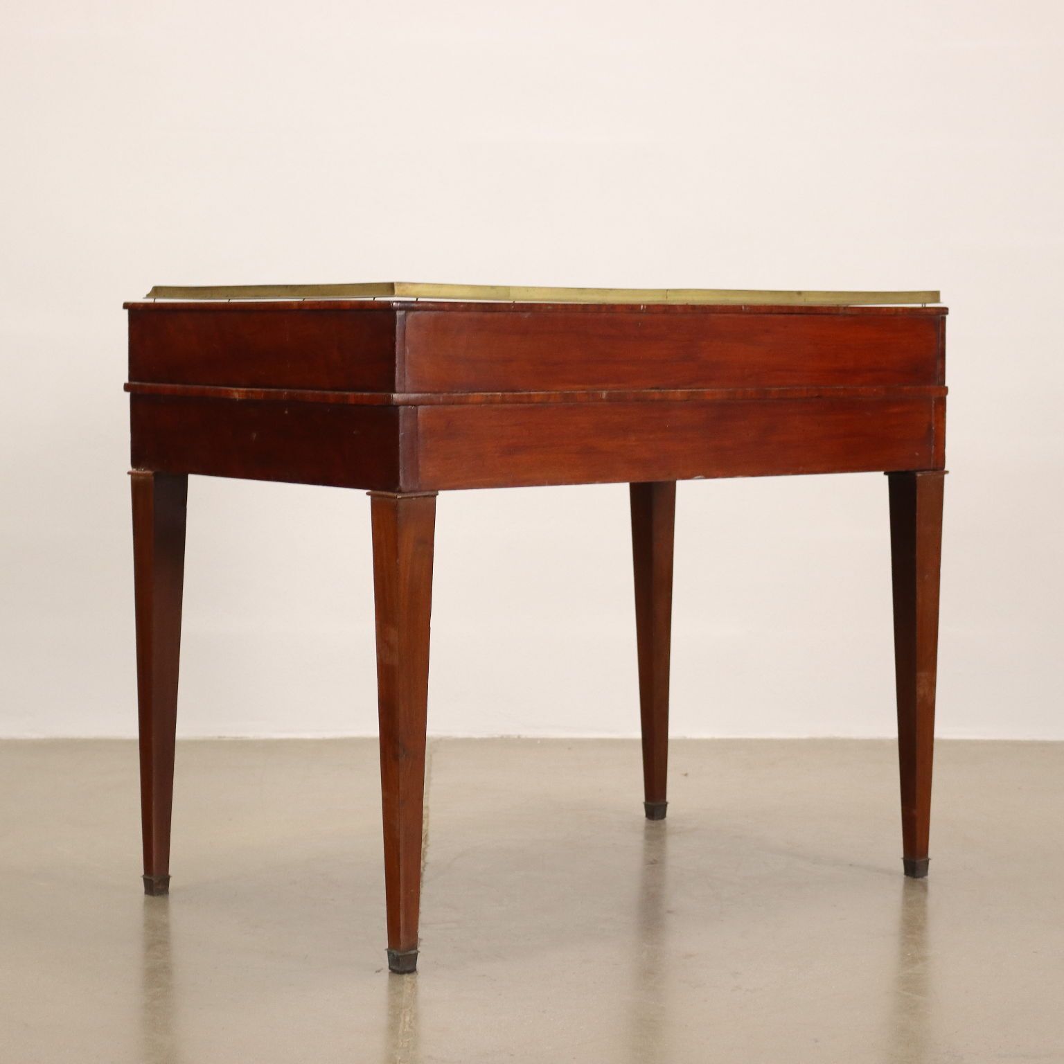 2690.0 Ancient Writing Desk Carlton House George III '800 Mahogany Brass photo