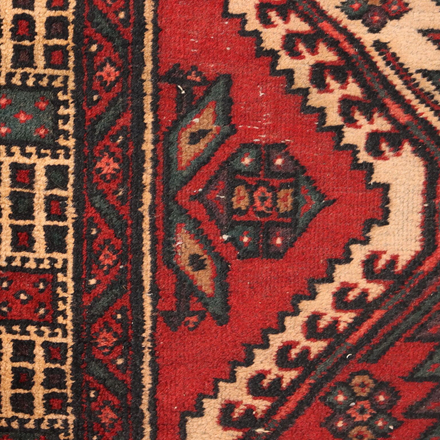 Ancient Asian Carpet Cotton Wool Heavy Knot Handmade photo 260.0
