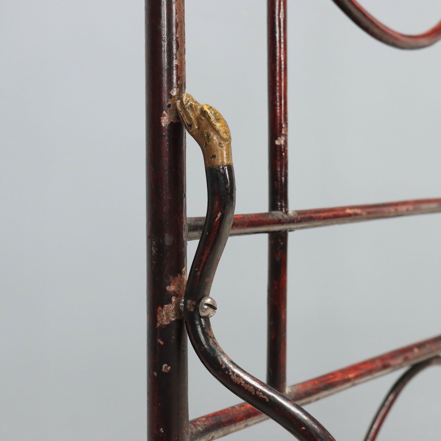Antique Restoration Bed Second Quarter XIX Century Bronze Iron photo vintage