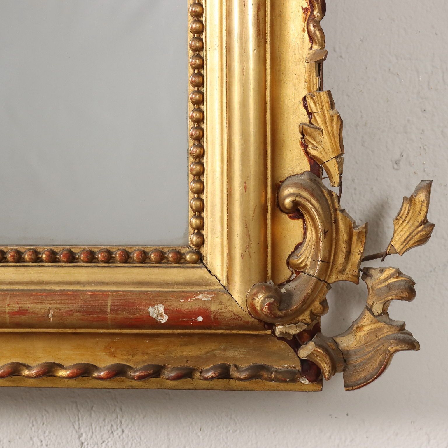 photo for sale Antique Eclectic Mirror Gilded Wood Italy XIX Century