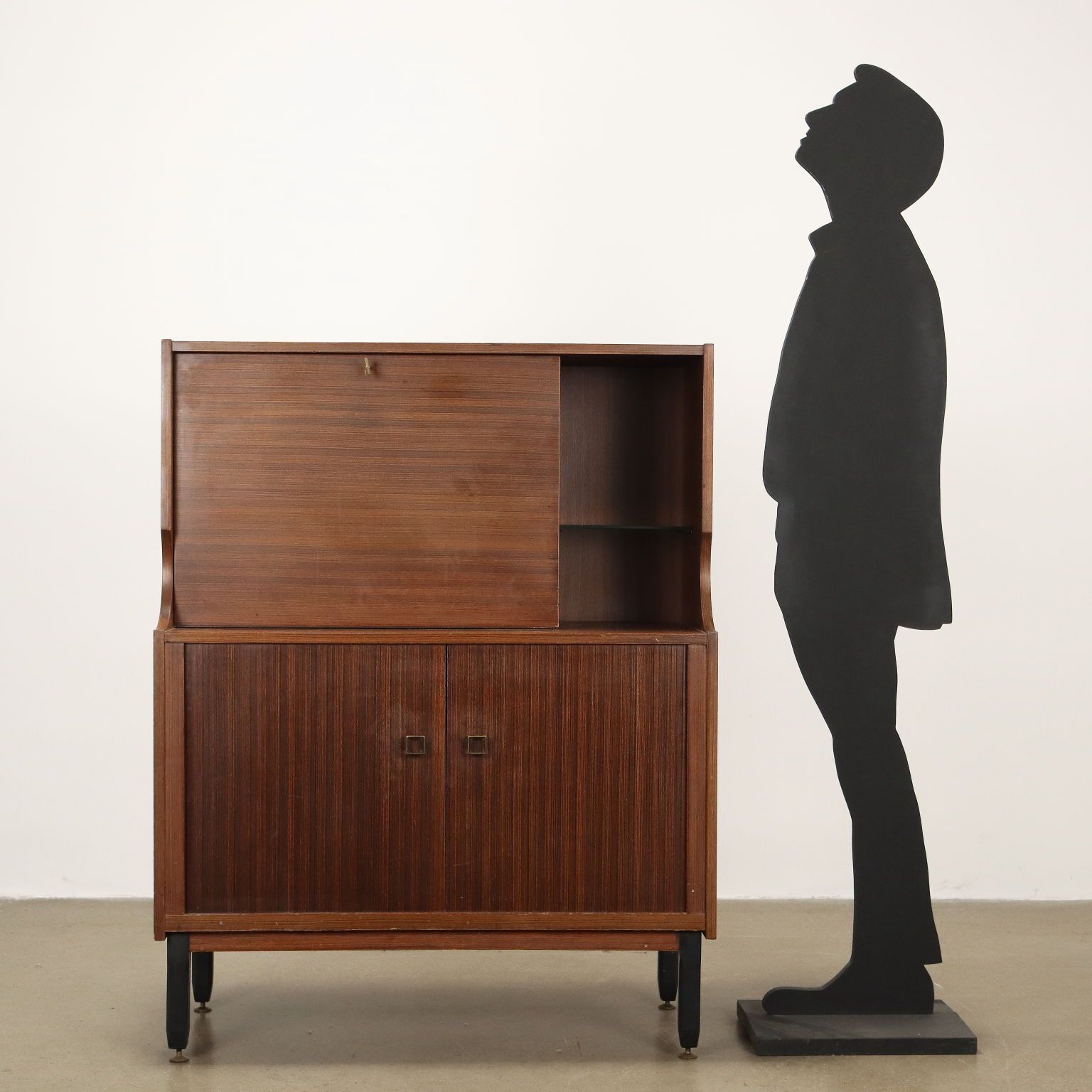 Vintage jaren 1960 kast exotisch houtfineer Italië photo for sale