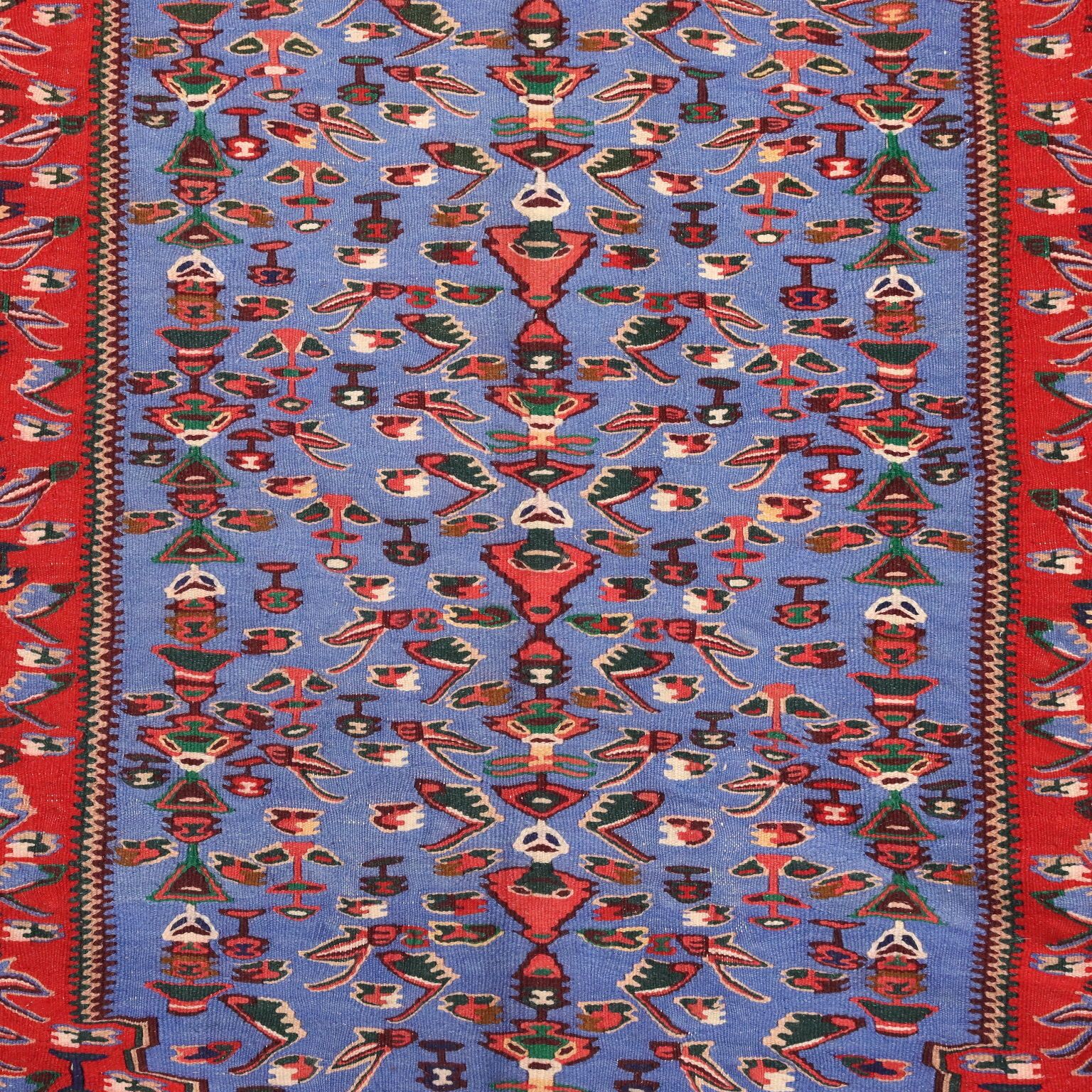 Antique Asian Carpet Cotton Wool Extra Thin Knot 114 X 79 In photo Textiles