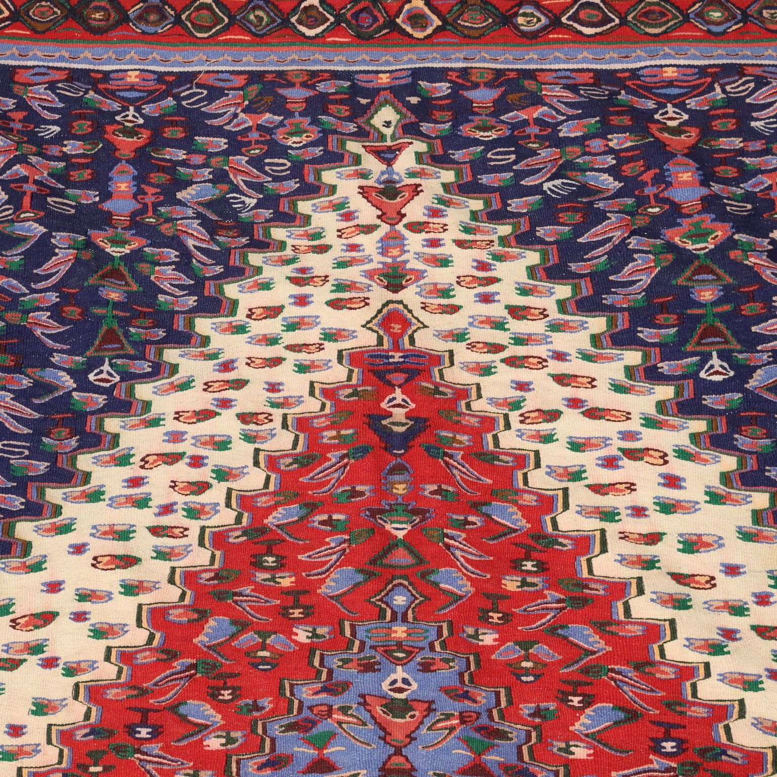 Antique Asian Carpet Cotton Wool Extra Thin Knot 114 X 79 In photo 810.0