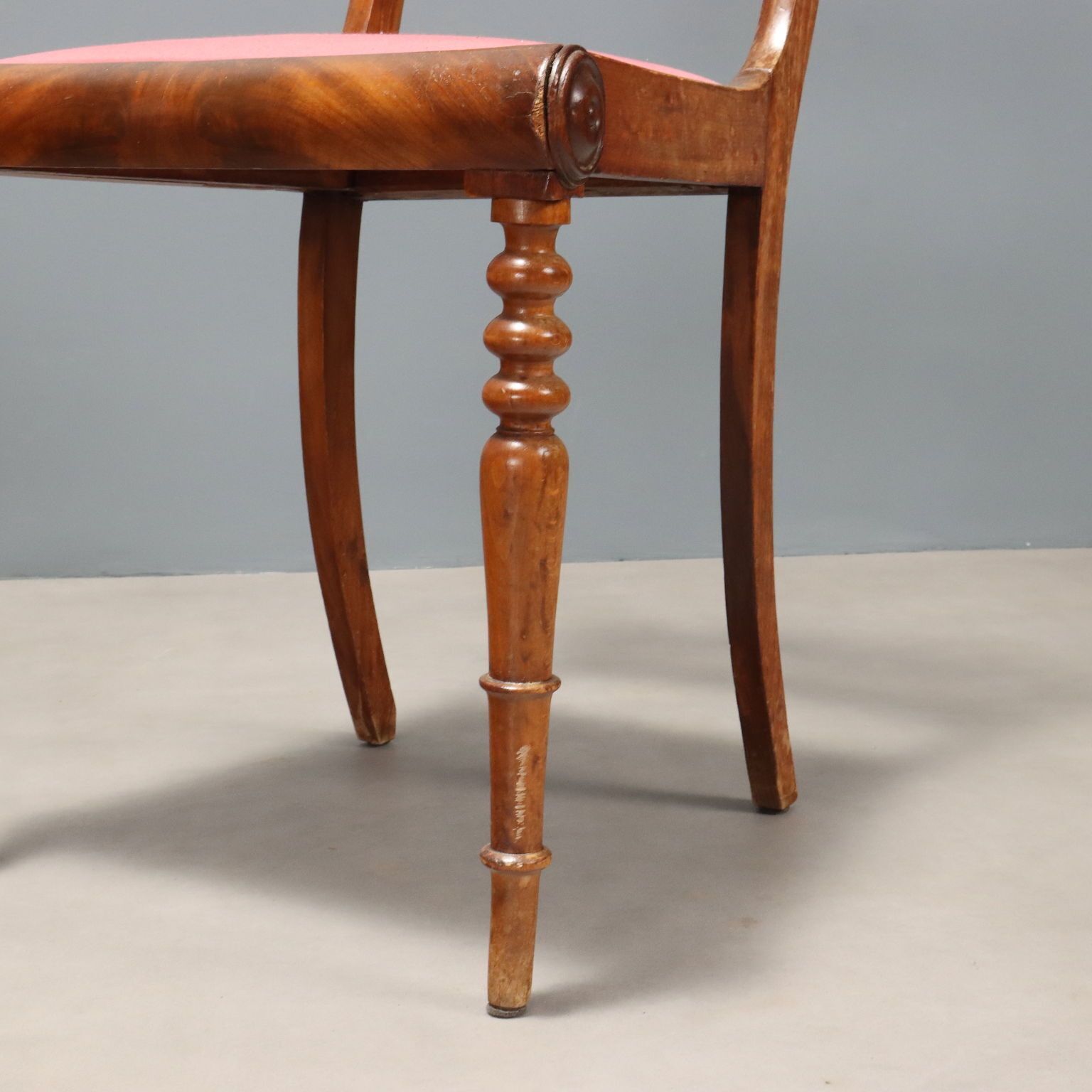 Antieke stoelen, beuken en mahonie, bekleding, Frankrijk, 19e eeuw photo buy